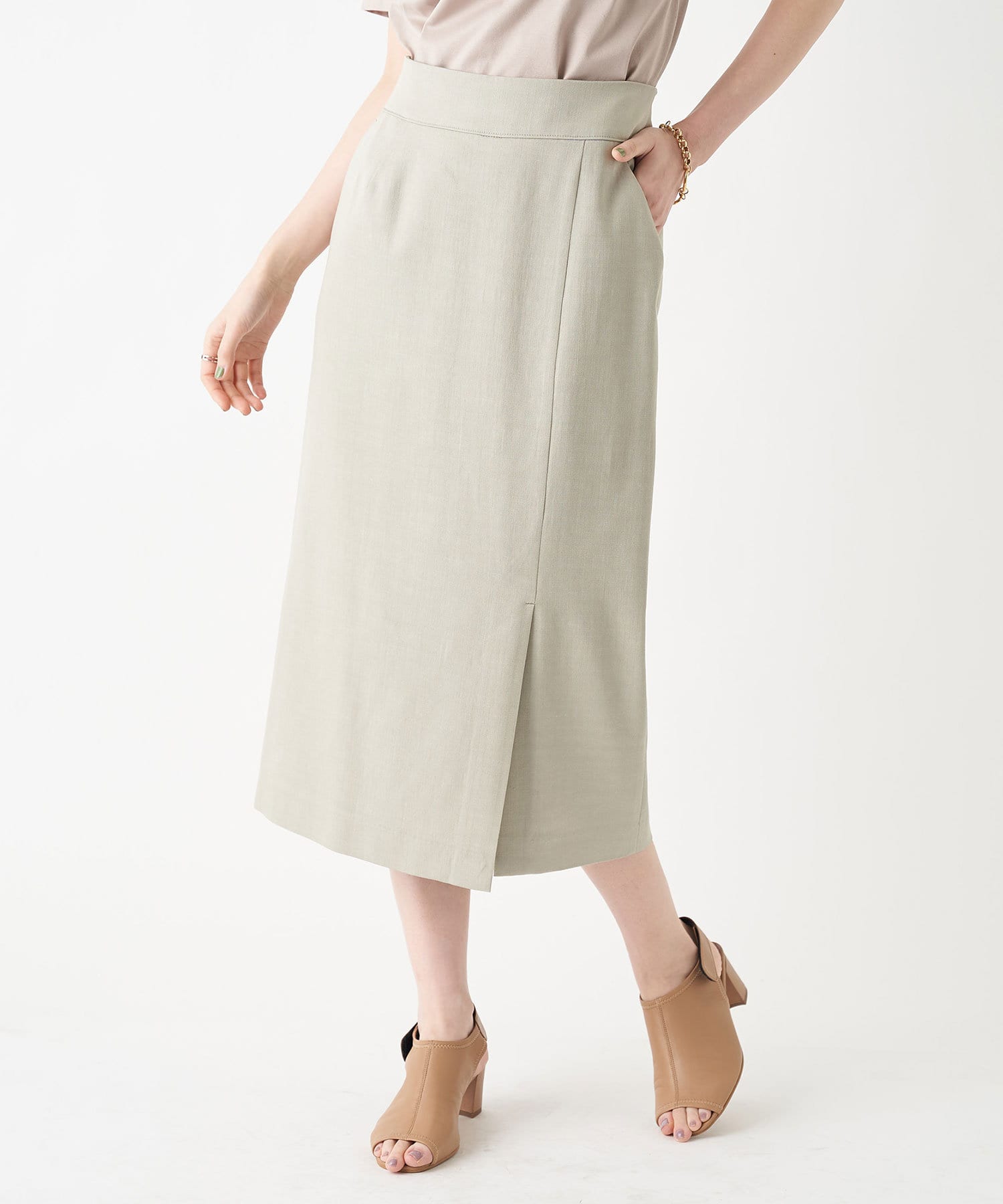 un dix cors(アンディコール) 【トレンドに左右されない】デニムナロースカート