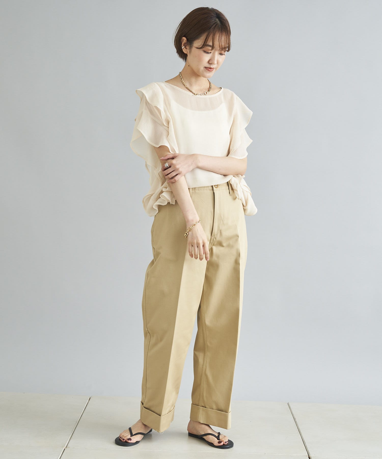 Luvourdays/ラブアワーデイズ】Wide chino pants | DOUDOU(ドゥドゥ)レディース | PAL  CLOSET(パルクローゼット) - パルグループ公式ファッション通販サイト