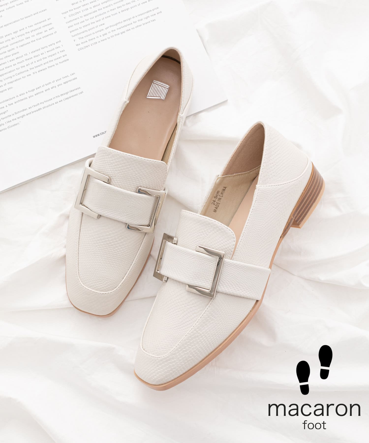 マカロンfoot スクエアバックルローファー Colony 2139 コロニー トゥーワンスリーナイン レディース Pal Closet パルクローゼット パルグループ公式ファッション通販サイト