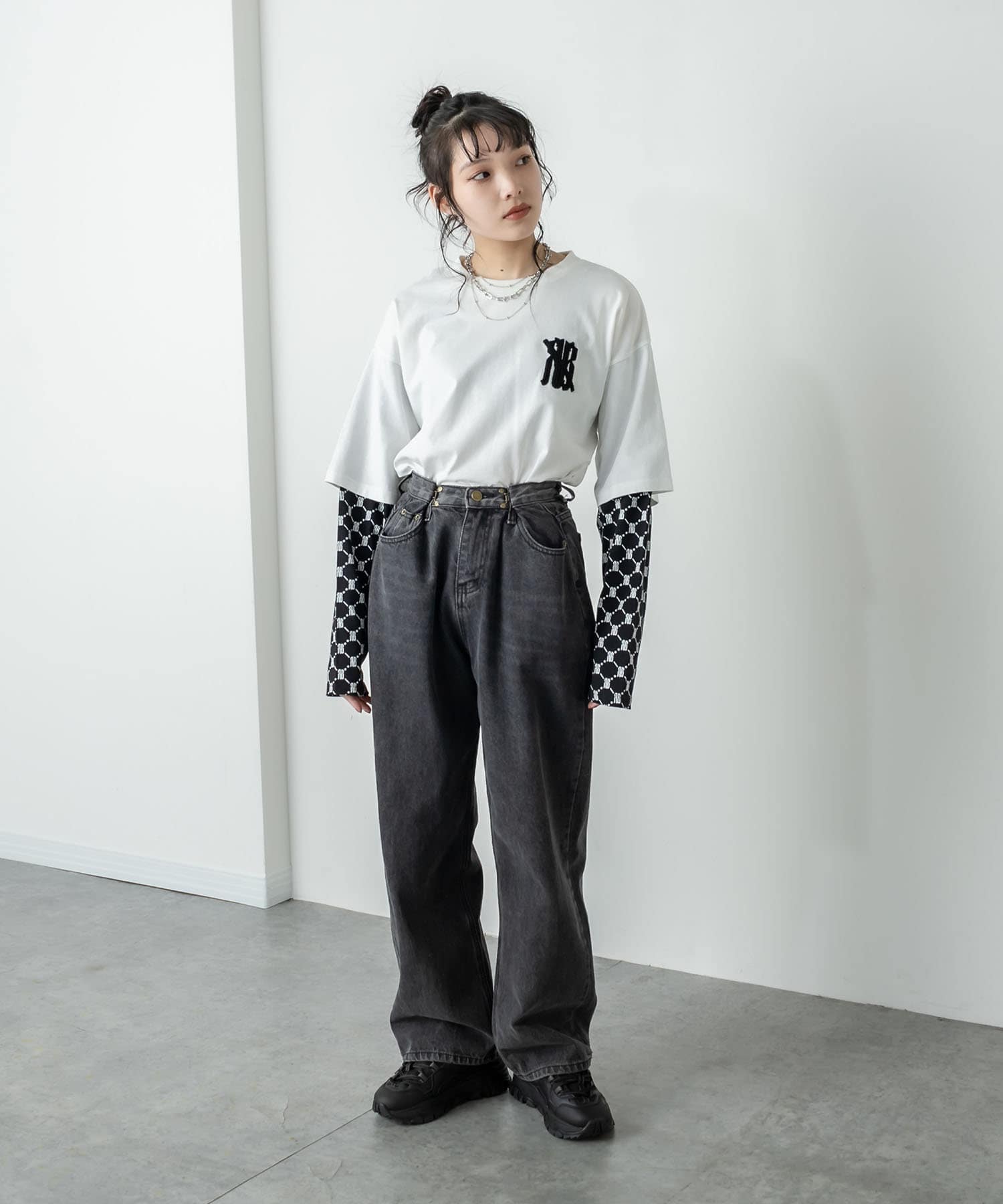 モノグラムレイヤードロンt Rasvoa ラスボア レディース Pal Closet パルクローゼット パルグループ公式ファッション通販サイト