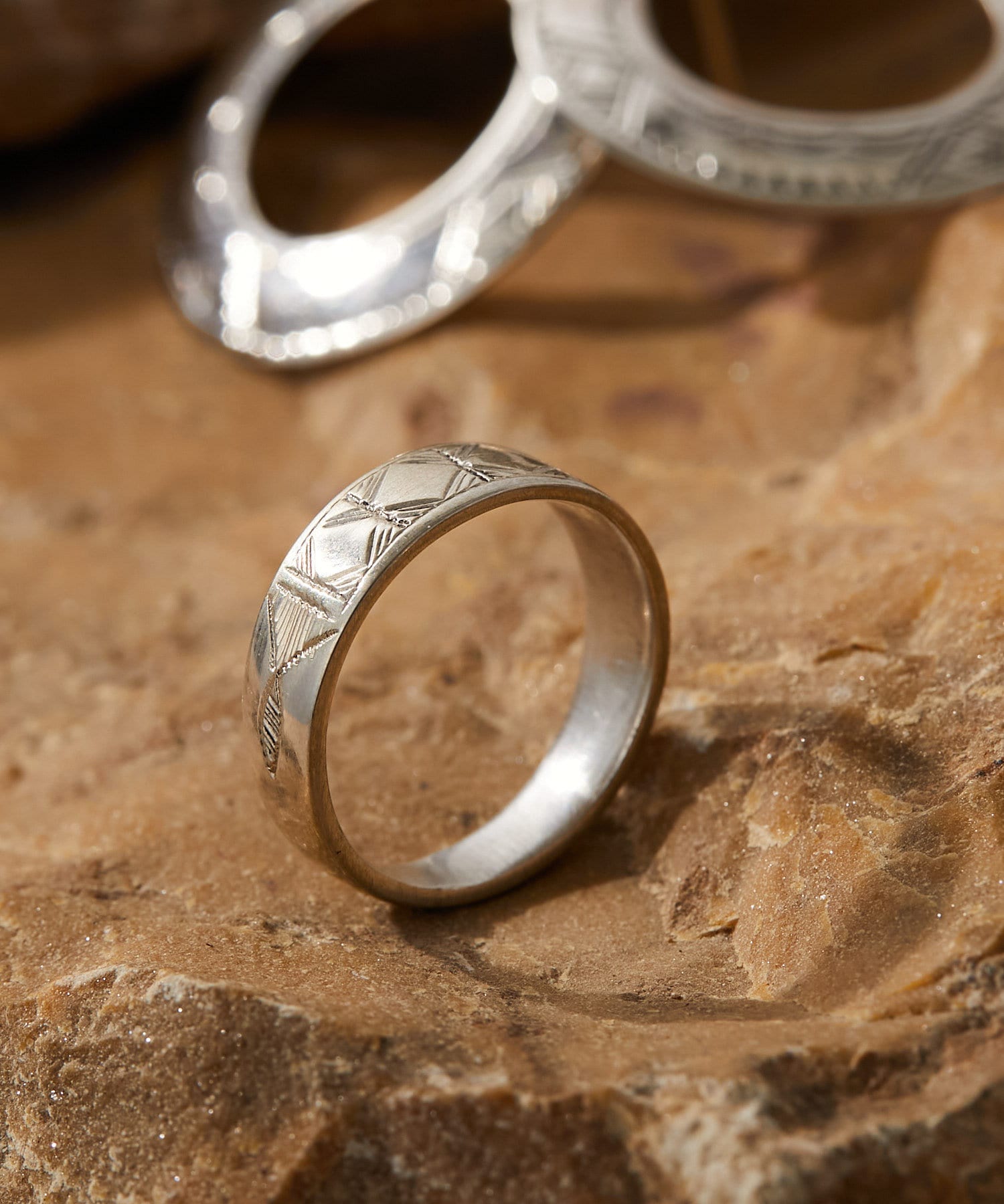 earPAPILLONNER　TUAREG SILVER　オーバルラインリング ear PAPILLONNER TUAREG SILVER オーバルリング