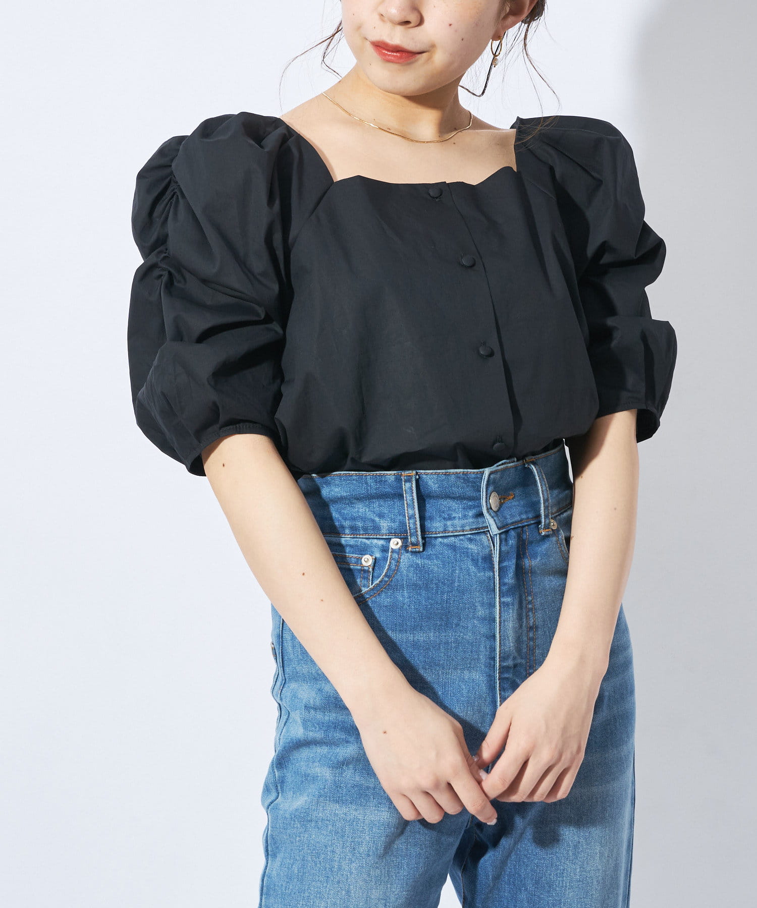 高質で安価 Eva レディース ブラウス シャツ トップス パフスリーブ ブラウス 即納 Kweli Shop