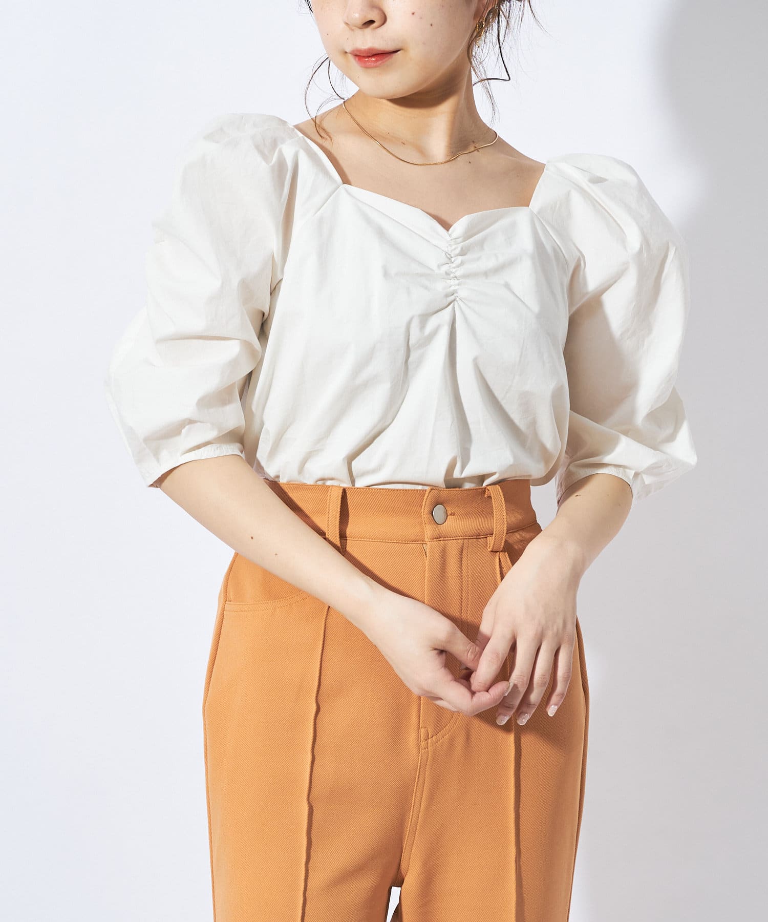 5分袖2wayパフスリーブブラウス Who S Who Chico フーズフーチコ レディース Pal Closet パルクローゼット パルグループ公式ファッション通販サイト