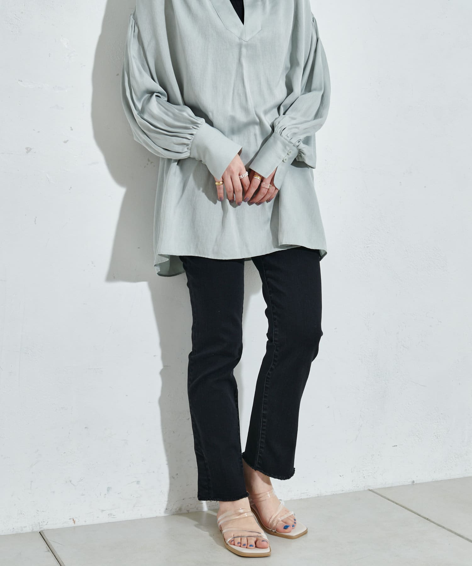 カットオフデニムスキニーパンツ Discoat ディスコート レディース Pal Closet パルクローゼット パルグループ公式ファッション通販サイト