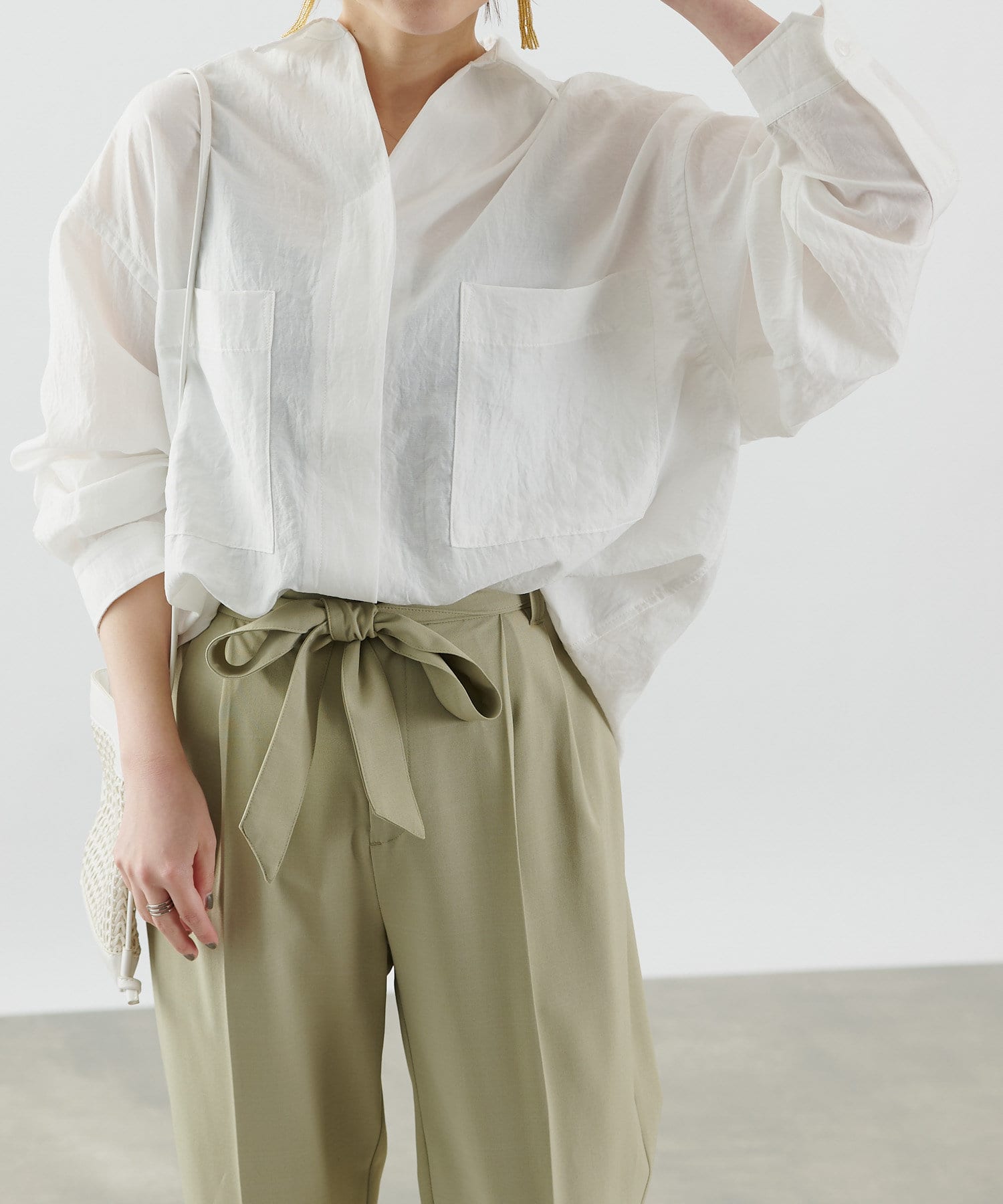 エステルワッシャーwポケット長袖シャツ Colony 2139 コロニー トゥーワンスリーナイン レディース Pal Closet パルクローゼット パルグループ公式ファッション通販サイト