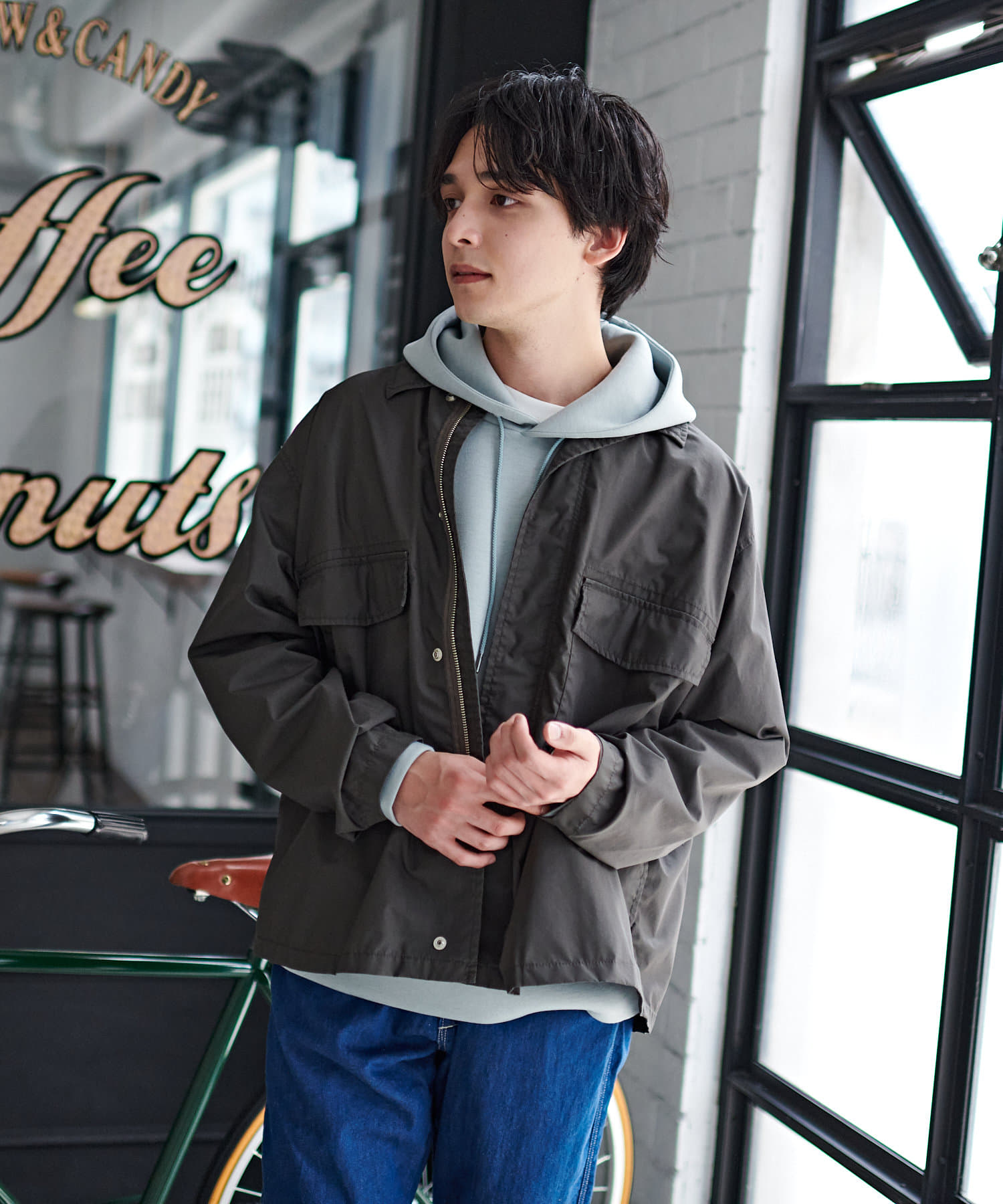 完売品☆Discoatミリタリーコート DISCOAT（ディスコート）の「中綿ミリタリーコート（モッズ