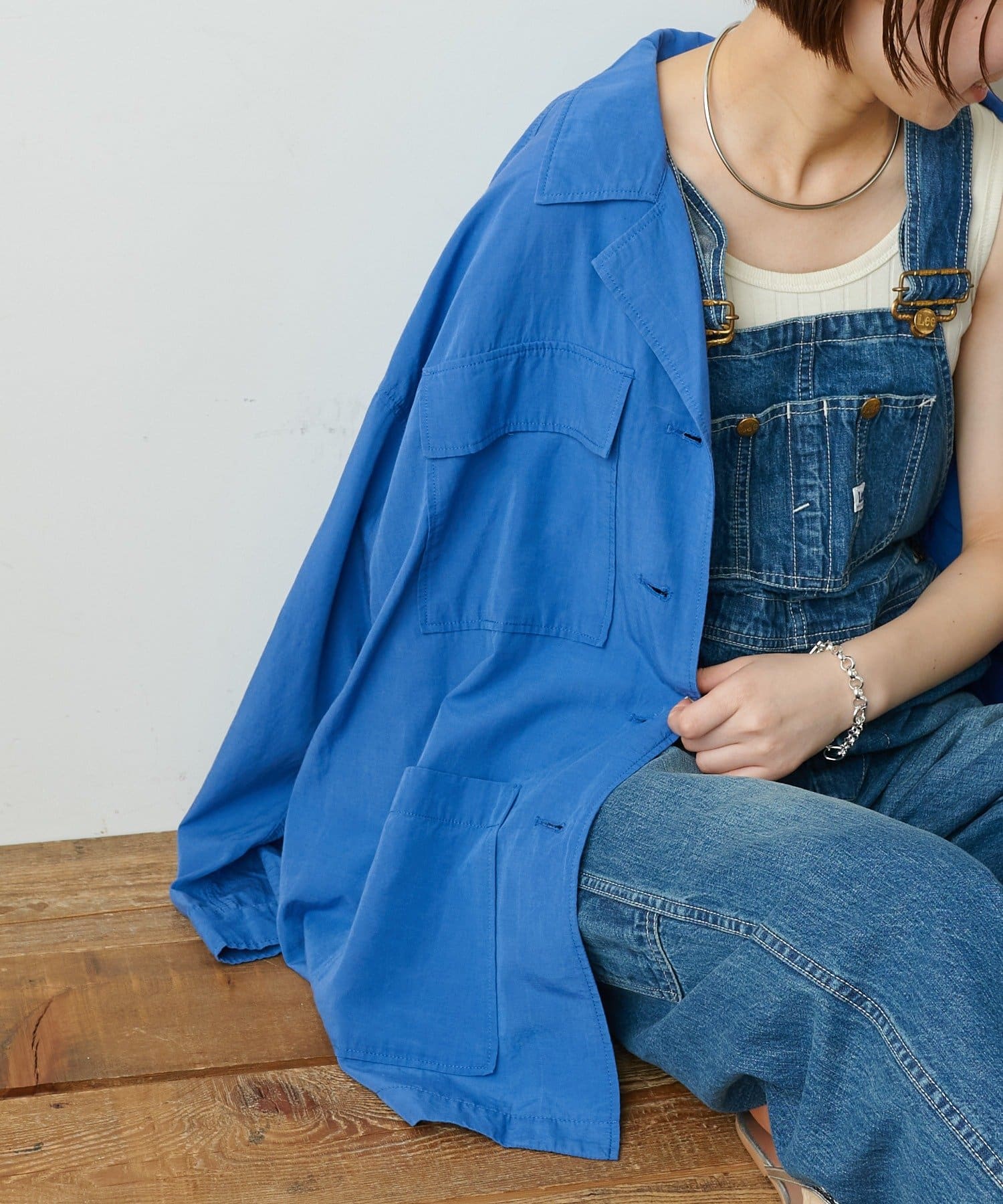 説明動画付き 光沢リネンbigシャツジャケット Ciaopanic Typy チャオパニックティピー レディース Pal Closet パルクローゼット パルグループ公式ファッション通販サイト