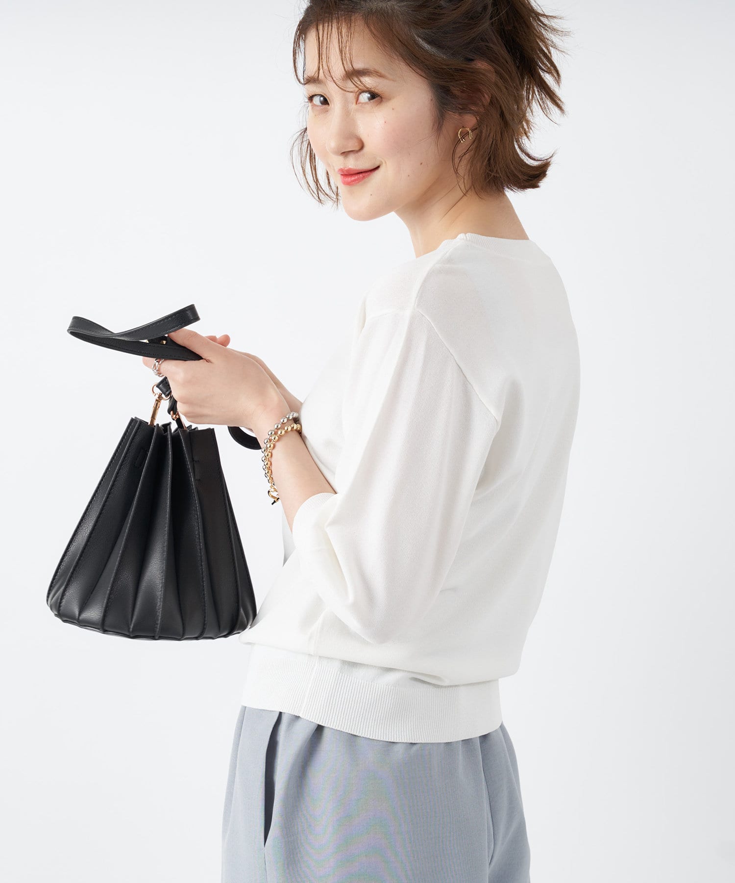 きれいめカジュアルに最適 5分袖ニットプルオーバー Un Dix Cors アンディコール レディース Pal Closet パルクローゼット パルグループ公式ファッション通販サイト