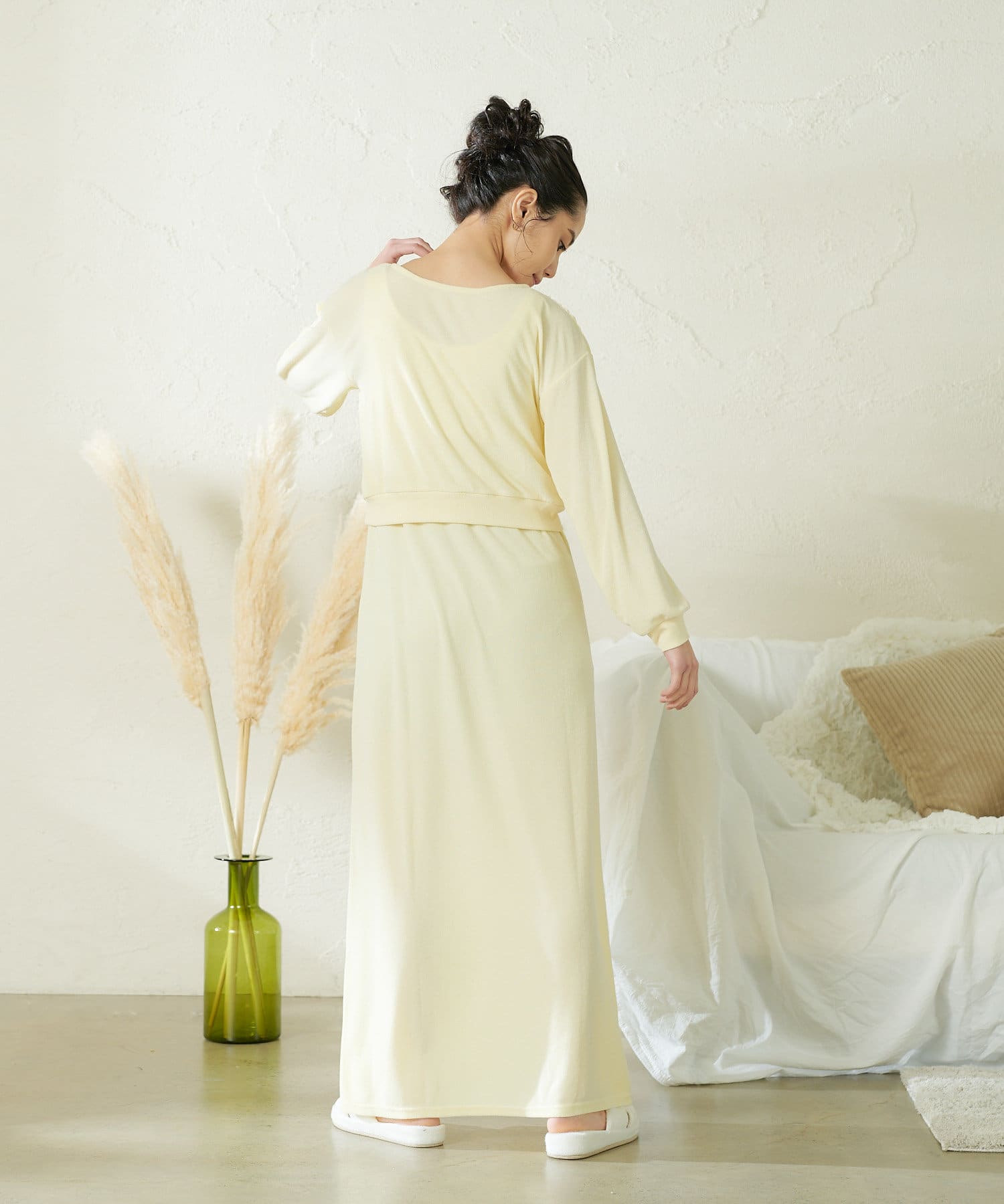 肌に優しいタオル生地 やわらかソフトパイル カシュクール ワンピースセット Territoire テリトワール レディース Pal Closet パルクローゼット パルグループ公式ファッション通販サイト