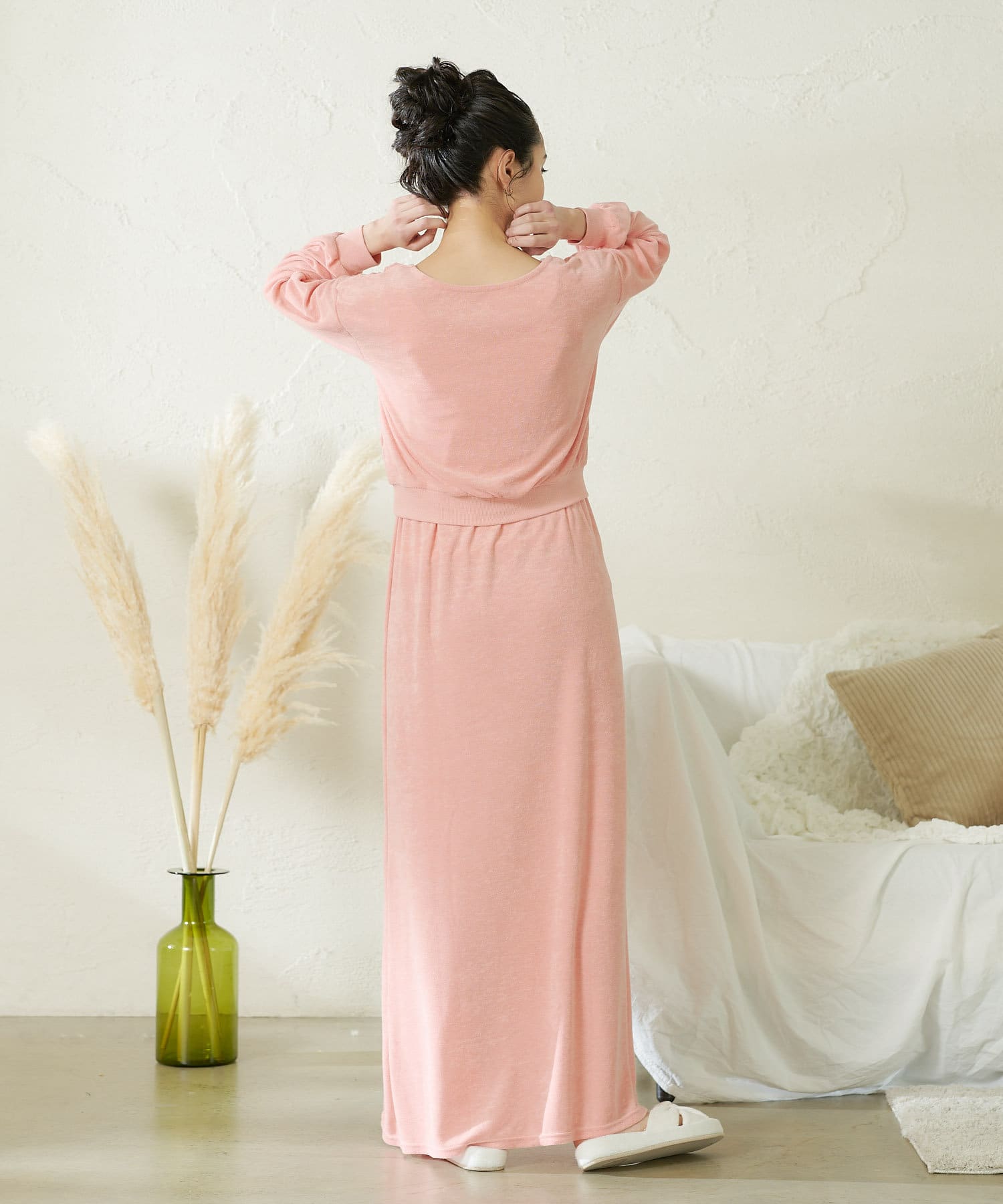 肌に優しいタオル生地 やわらかソフトパイル カシュクール ワンピースセット Territoire テリトワール レディース Pal Closet パルクローゼット パルグループ公式ファッション通販サイト