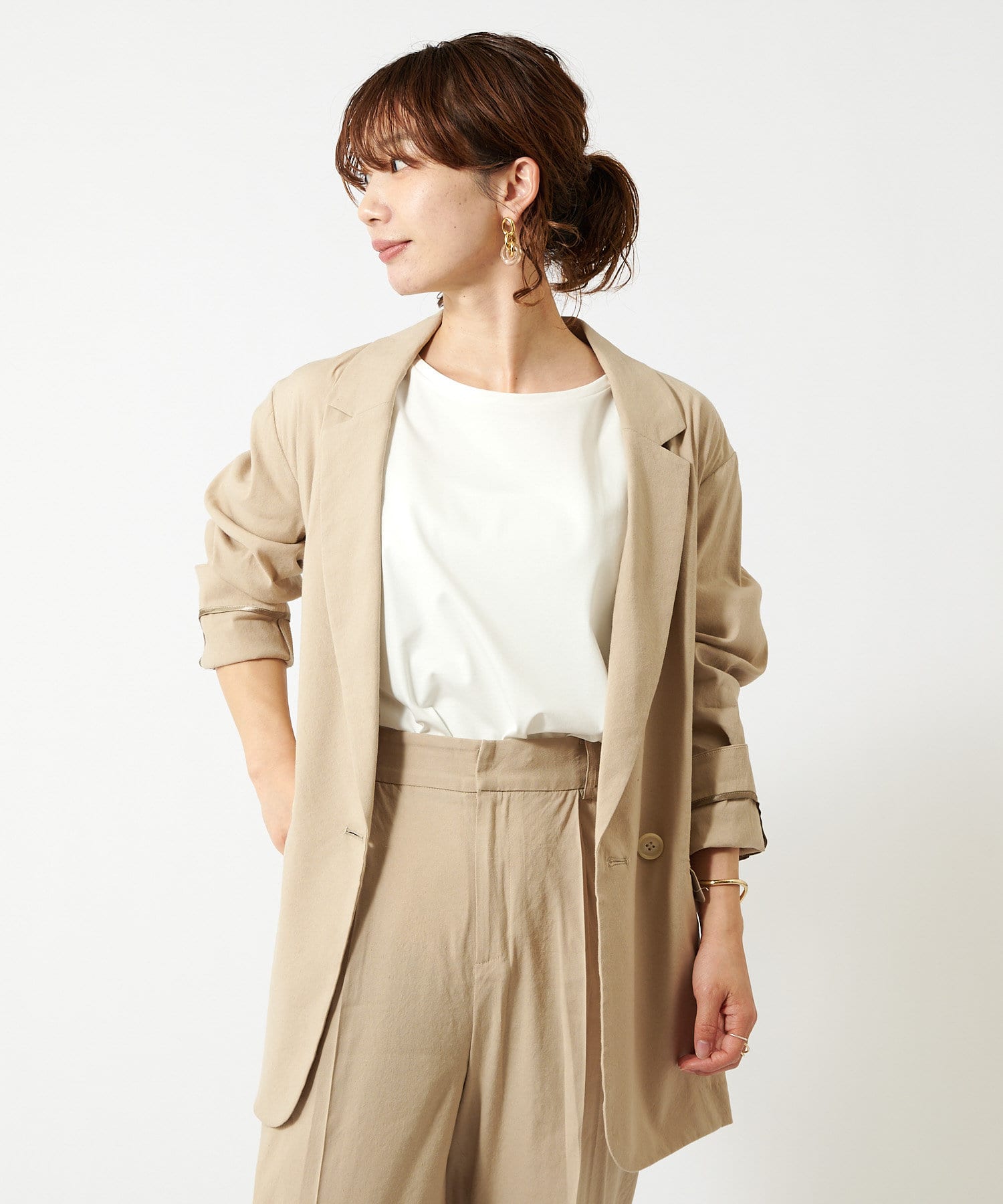ハンサムを取り入れる レーヨン麻ジャケット Collage Gallardagalante コラージュ ガリャルダガランテ レディース Pal Closet パルクローゼット パルグループ公式ファッション通販サイト
