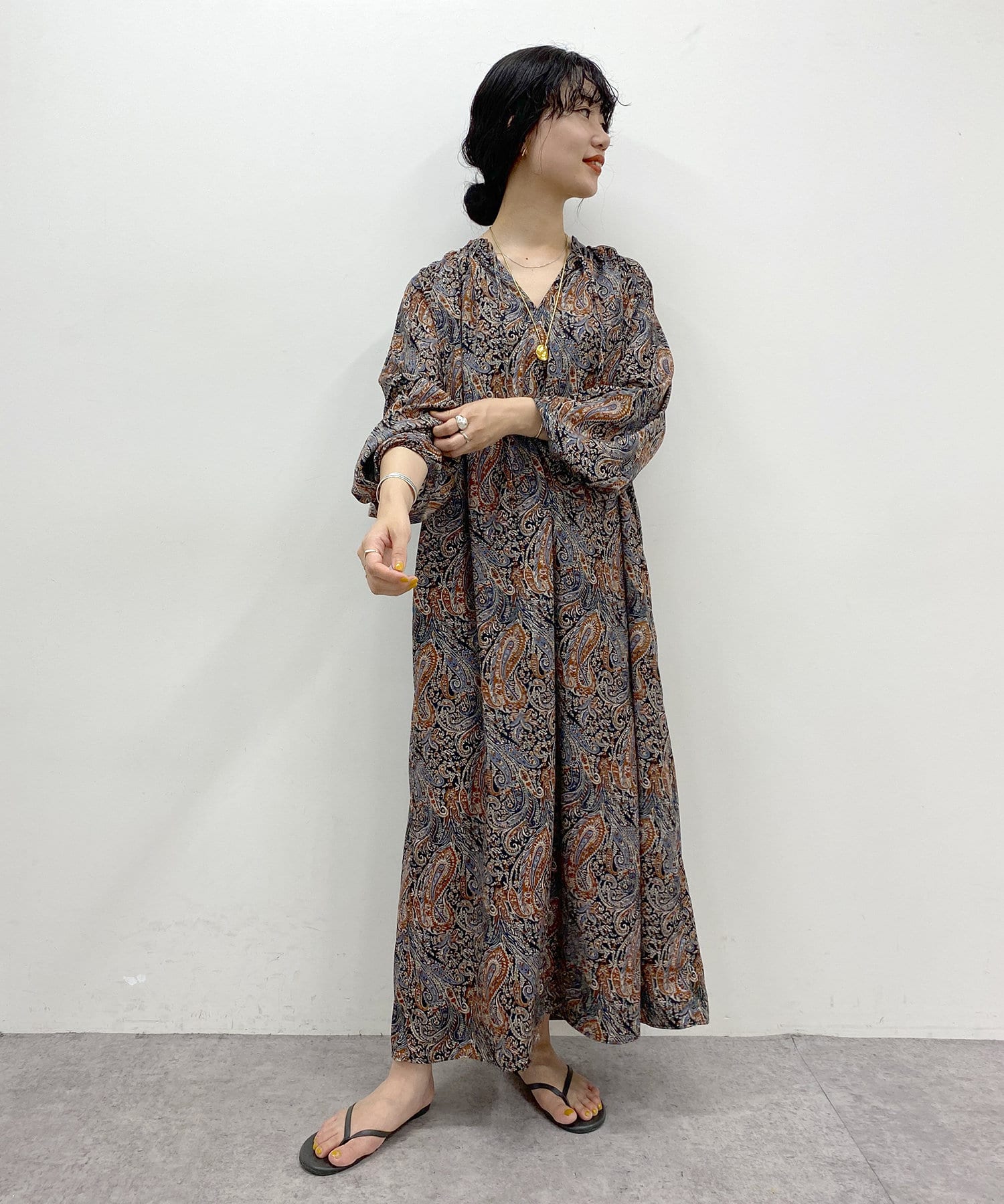 袖ボリュームペイズリープリントワンピース Shenery シーナリー レディース Pal Closet パルクローゼット パルグループ公式ファッション通販サイト