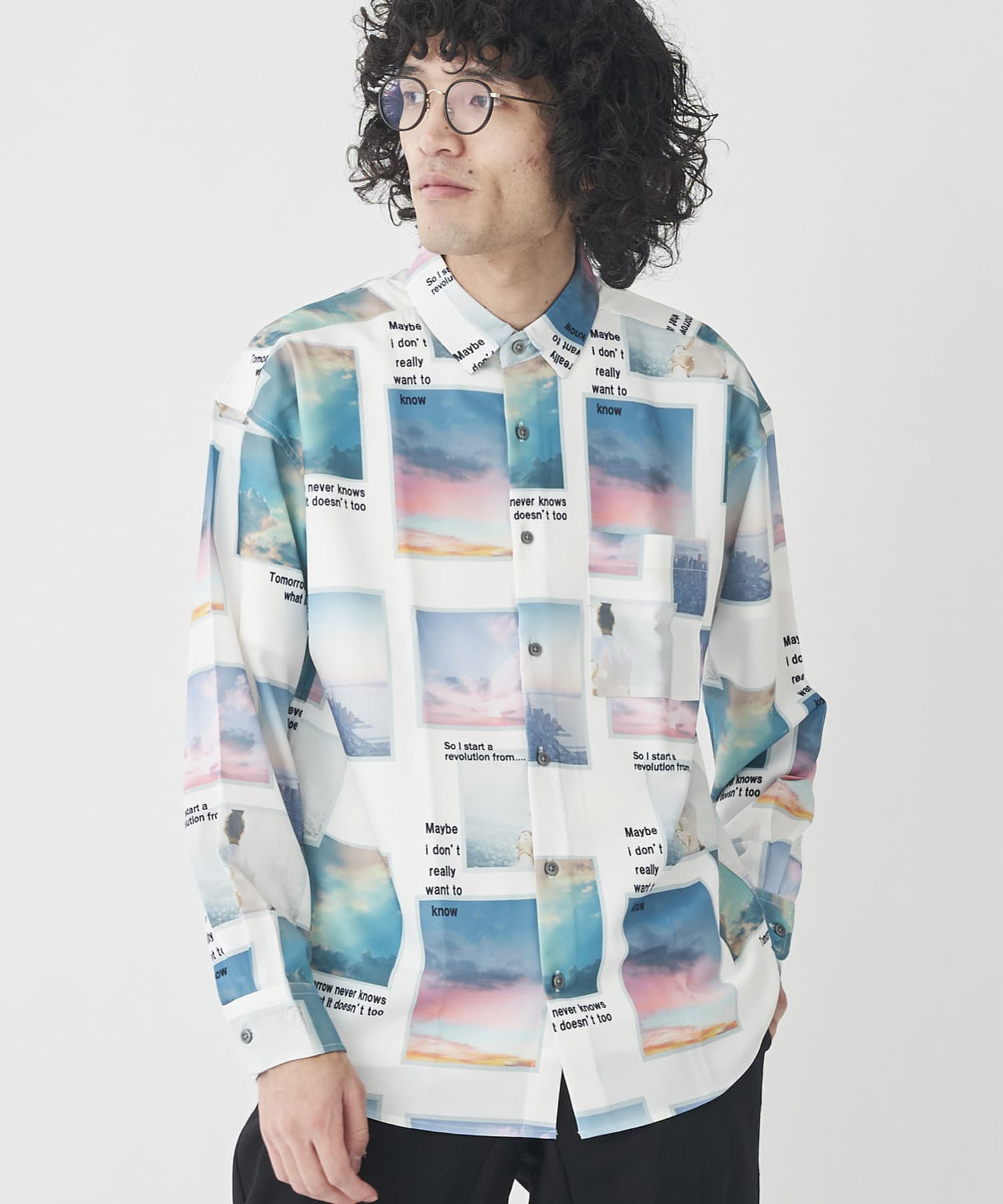 フォト総柄長袖シャツ Cpcm シーピーシーエム メンズ Pal Closet パルクローゼット パルグループ公式ファッション通販サイト