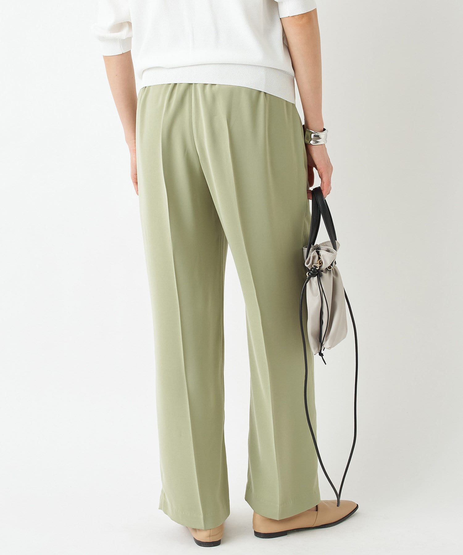 un dix cors(アンディコール) 【しわが気になりにくいデイリーボトム】イージーセンタープレスパンツ