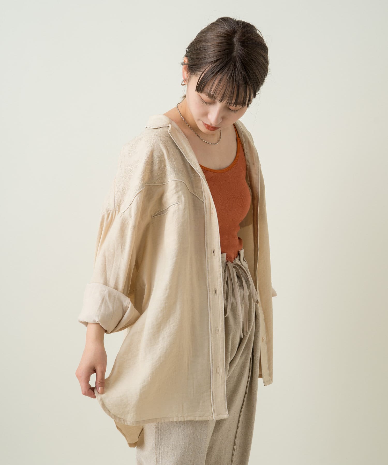 刺繍パイピングウエスタンシャツ Kastane カスタネ レディース Pal Closet パルクローゼット パルグループ公式ファッション 通販サイト