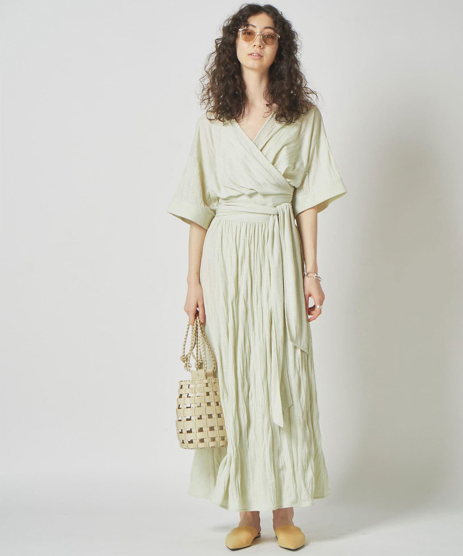 カシュクールプリーツマキシワンピース オンラインストア限定商品 Gallardagalante ガリャルダガランテ レディース Pal Closet パルクローゼット パルグループ公式ファッション通販サイト