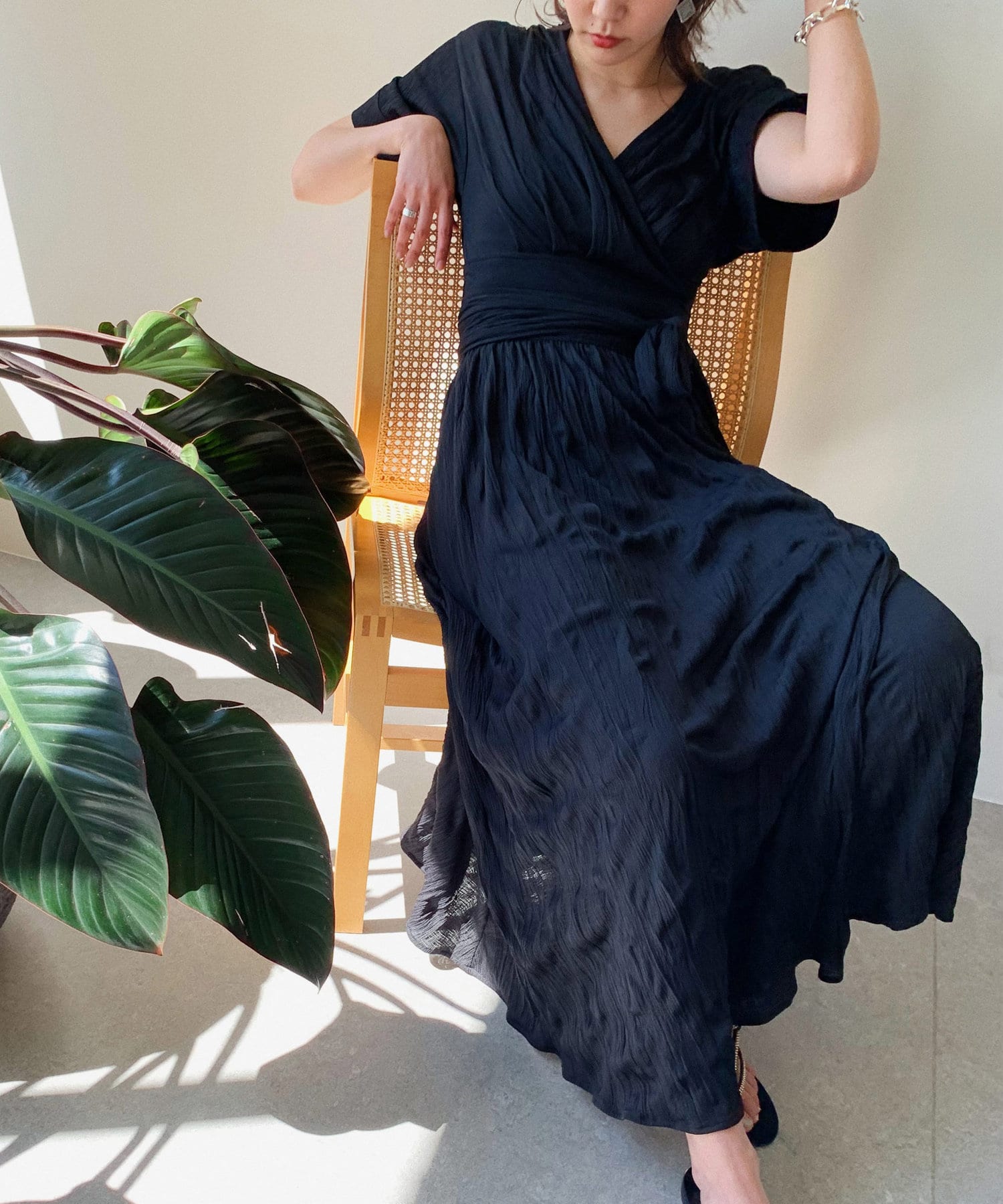 カシュクールプリーツマキシワンピース オンラインストア限定商品 Gallardagalante ガリャルダガランテ レディース Pal Closet パルクローゼット パルグループ公式ファッション通販サイト