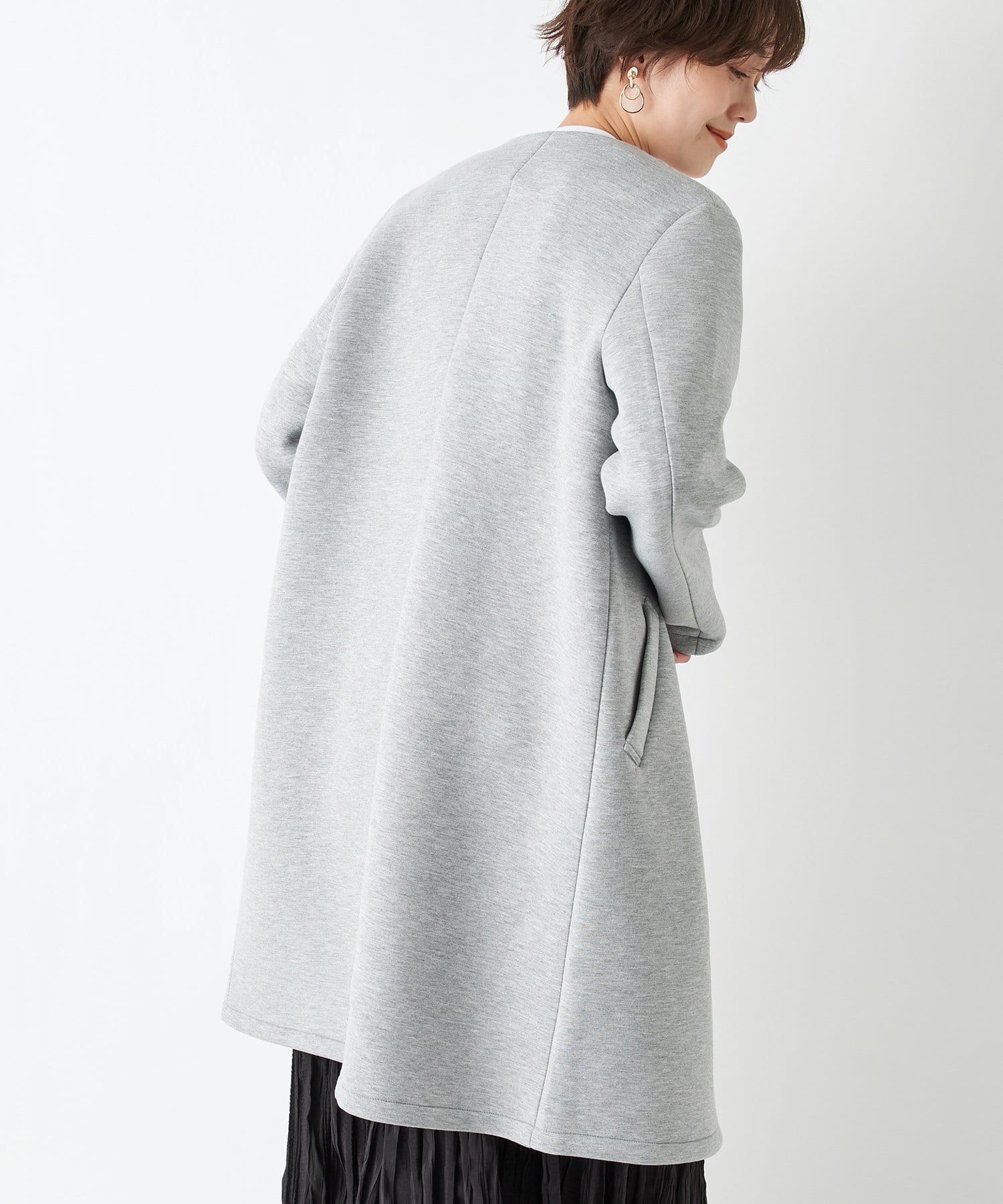 un dix cors(アンディコール) 動画付き【《軽い生地感で着心地抜群》手洗い可】ダンボールZIPコート