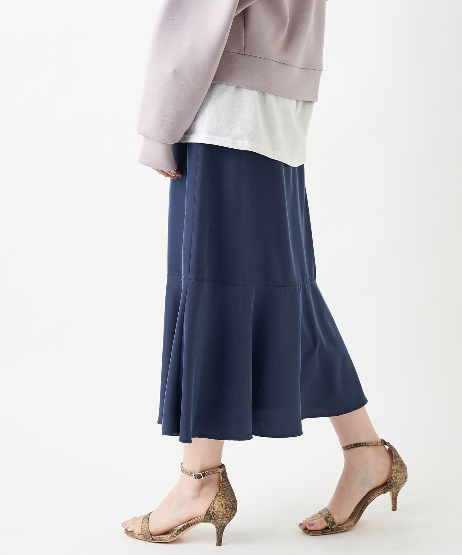 un dix cors(アンディコール) 【さらりと着れるトレンドスカート】フィブリルティアードスカート