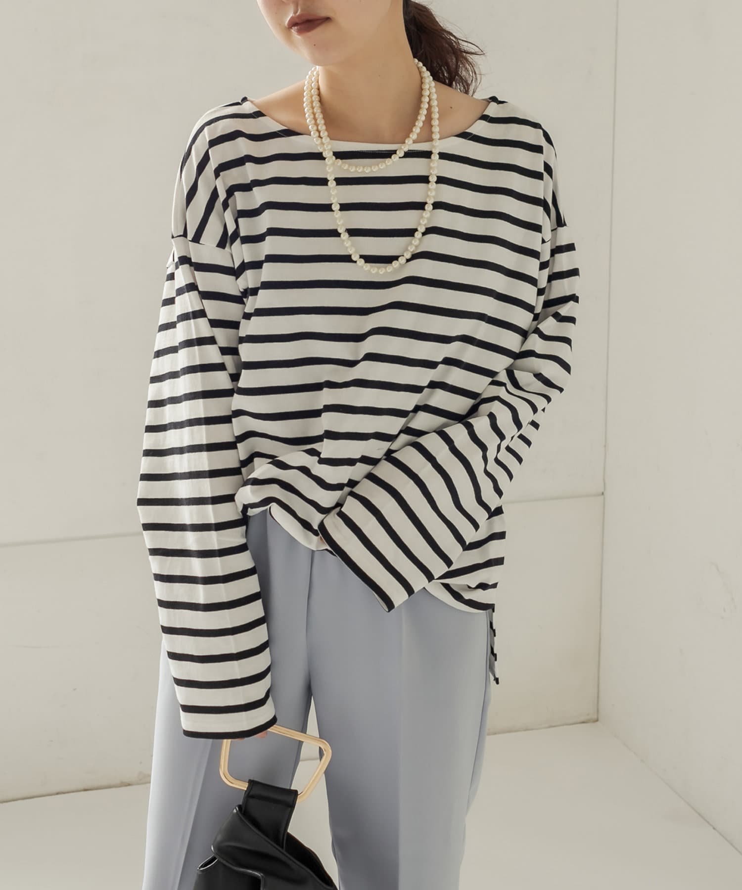 ボーダーボートネックｔシャツ Capricieux Le Mage カプリシュレマージュ レディース Pal Closet パルクローゼット パルグループ公式ファッション通販サイト