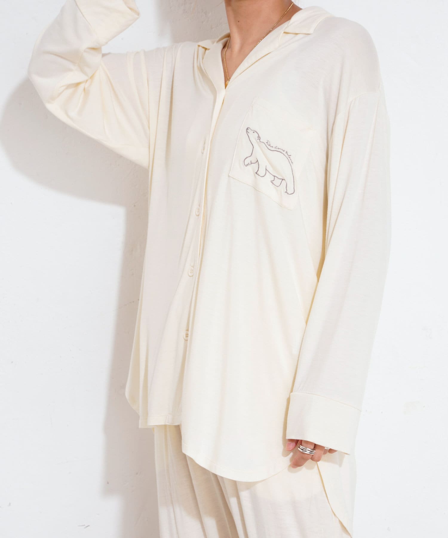 ひんやり涼しい 冷感シロクマパジャマ 長袖上下セット Territoire テリトワール レディース Pal Closet パルクローゼット パルグループ公式ファッション通販サイト