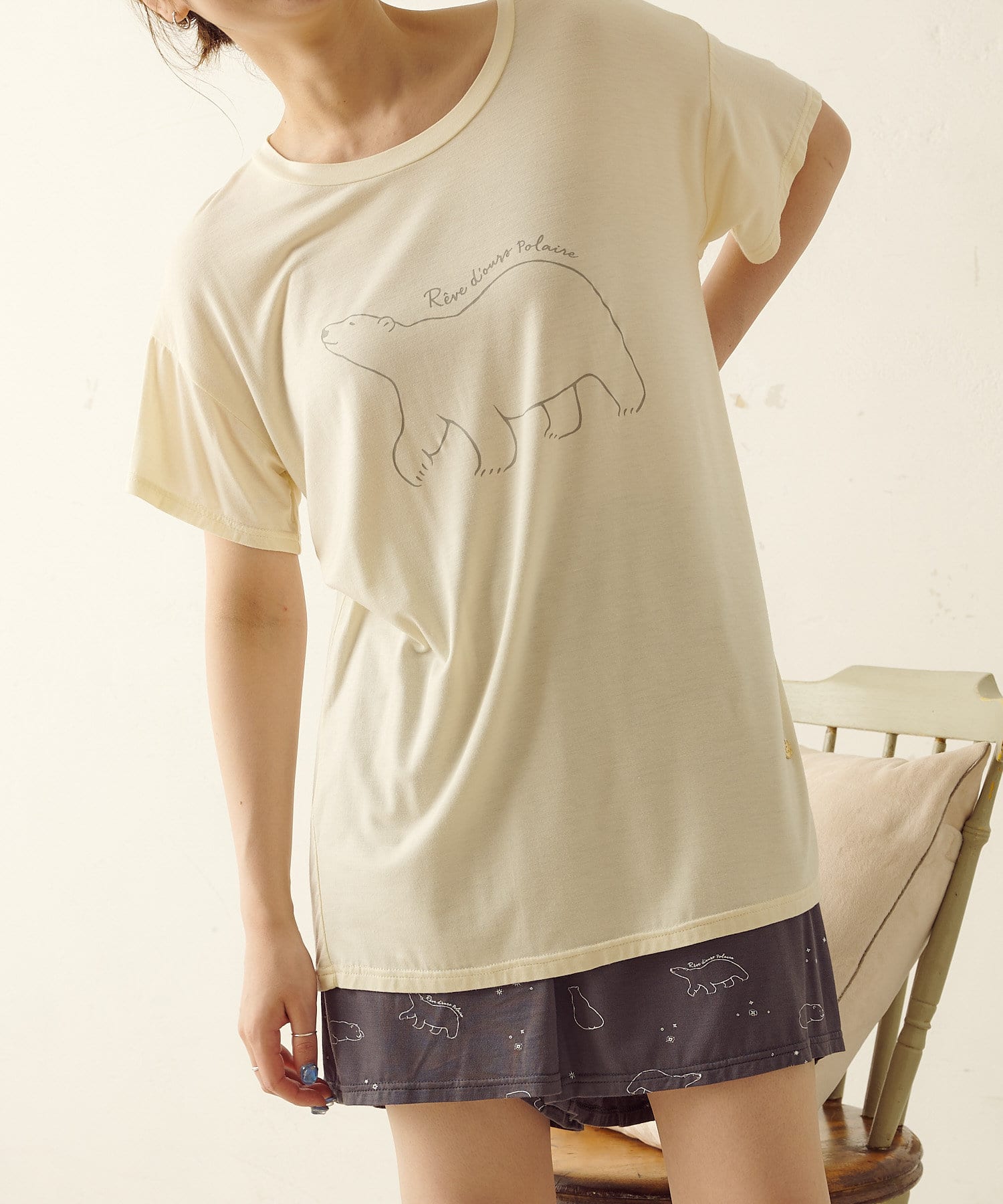 ひんやり涼しい ほっこりしろくまルームウェア 上下セット Territoire テリトワール レディース Pal Closet パルクローゼット パルグループ公式ファッション通販サイト