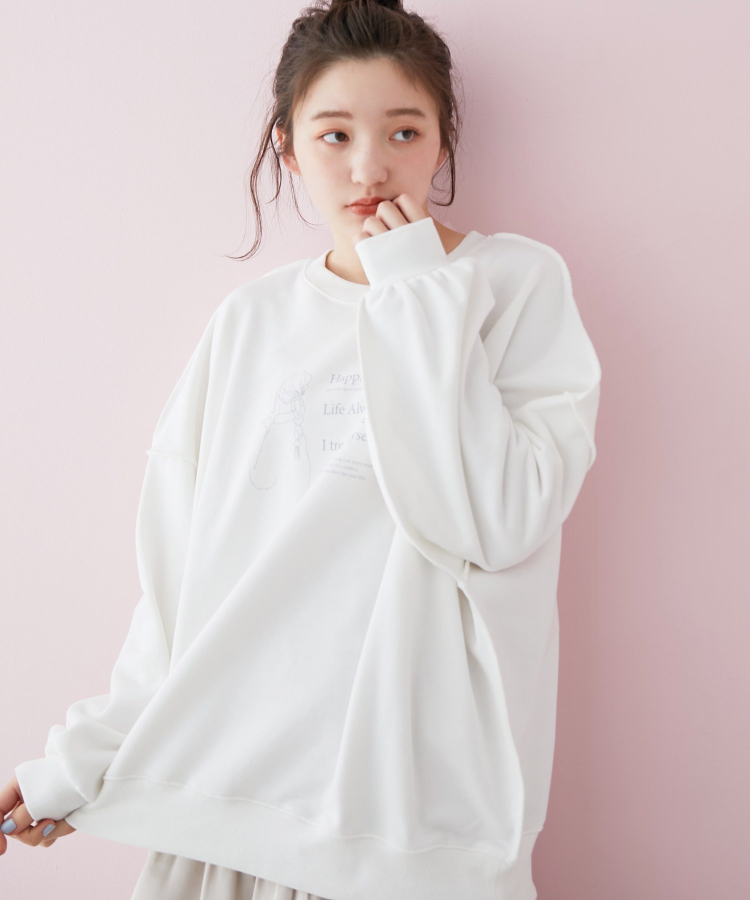 女の子プリント裏毛プルオーバー Olive Des Olive オリーブ デ オリーブ レディース Pal Closet パルクローゼット パルグループ公式ファッション通販サイト