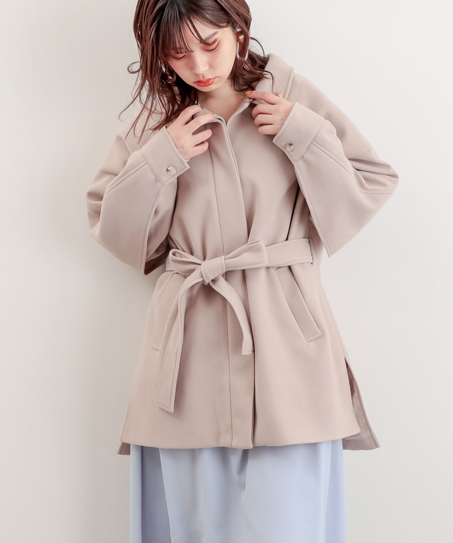 バックフリルおしゃれジャケット | natural couture(ナチュラル