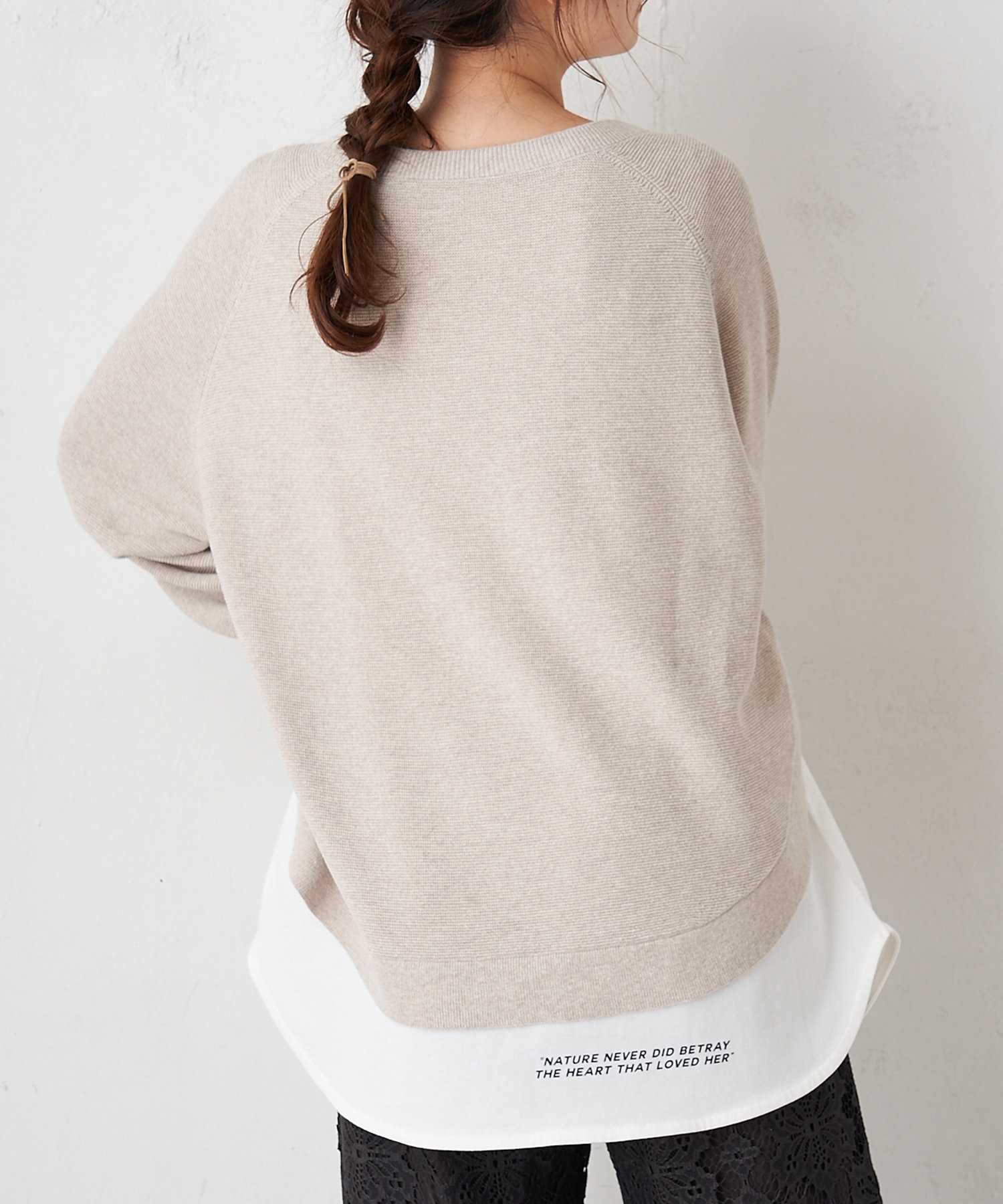 サステナブル インナー付きニットプルオーバー Pual Ce Cin ピュアルセシン レディース Pal Closet パルクローゼット パルグループ公式ファッション通販サイト