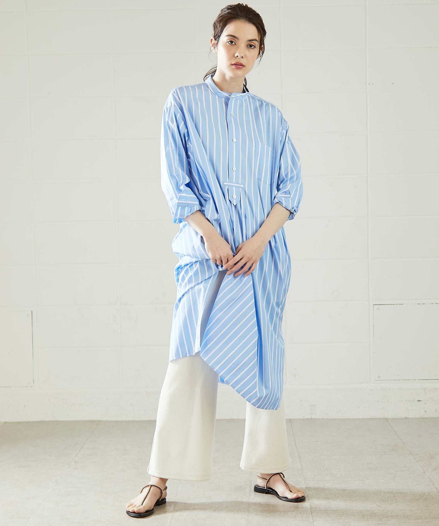 Ticca ティッカ ノーカラータックロングシャツ Ouvrage Classe ウヴラージュクラス レディース Pal Closet パルクローゼット パルグループ公式ファッション通販サイト