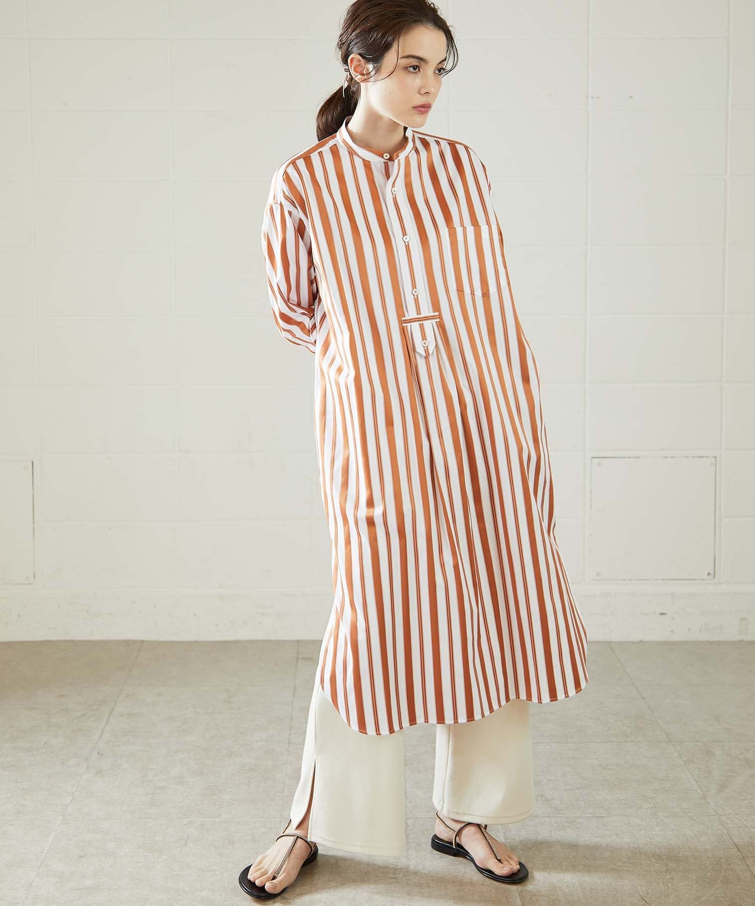 Ticca ティッカ ノーカラータックロングシャツ Ouvrage Classe ウヴラージュクラス レディース Pal Closet パルクローゼット パルグループ公式ファッション通販サイト