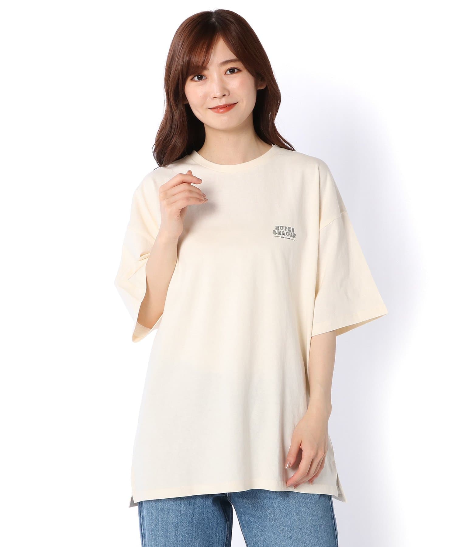 Snoopy スヌーピー バックプリント オーバーtシャツ Daily Russet デイリー ラシット レディース Pal Closet パルクローゼット パルグループ公式ファッション通販サイト