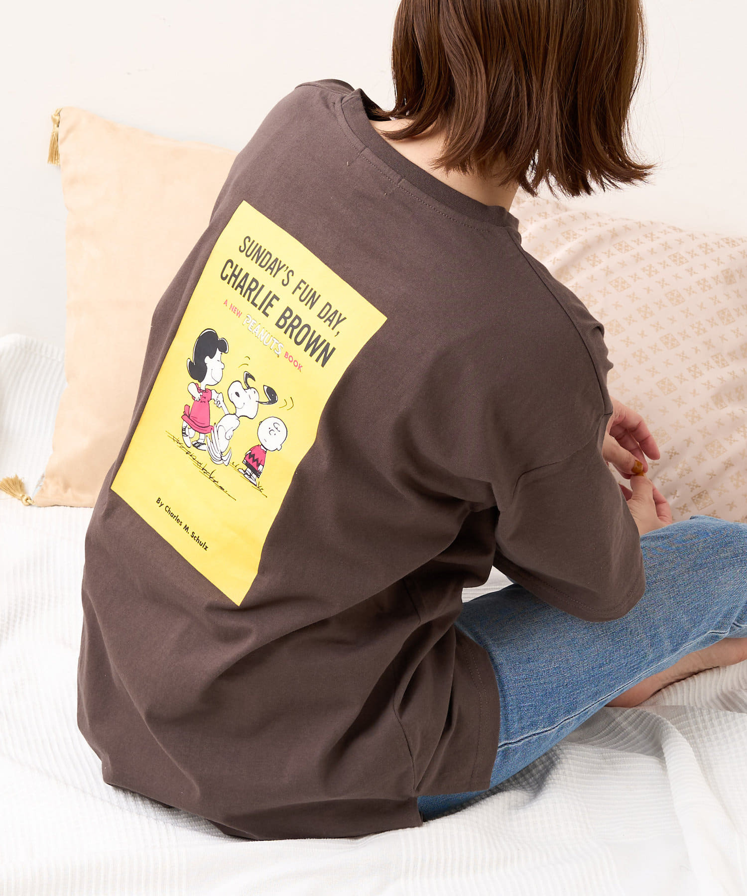 Snoopy スヌーピー バックプリント オーバーtシャツ Daily Russet デイリー ラシット レディース Pal Closet パルクローゼット パルグループ公式ファッション通販サイト