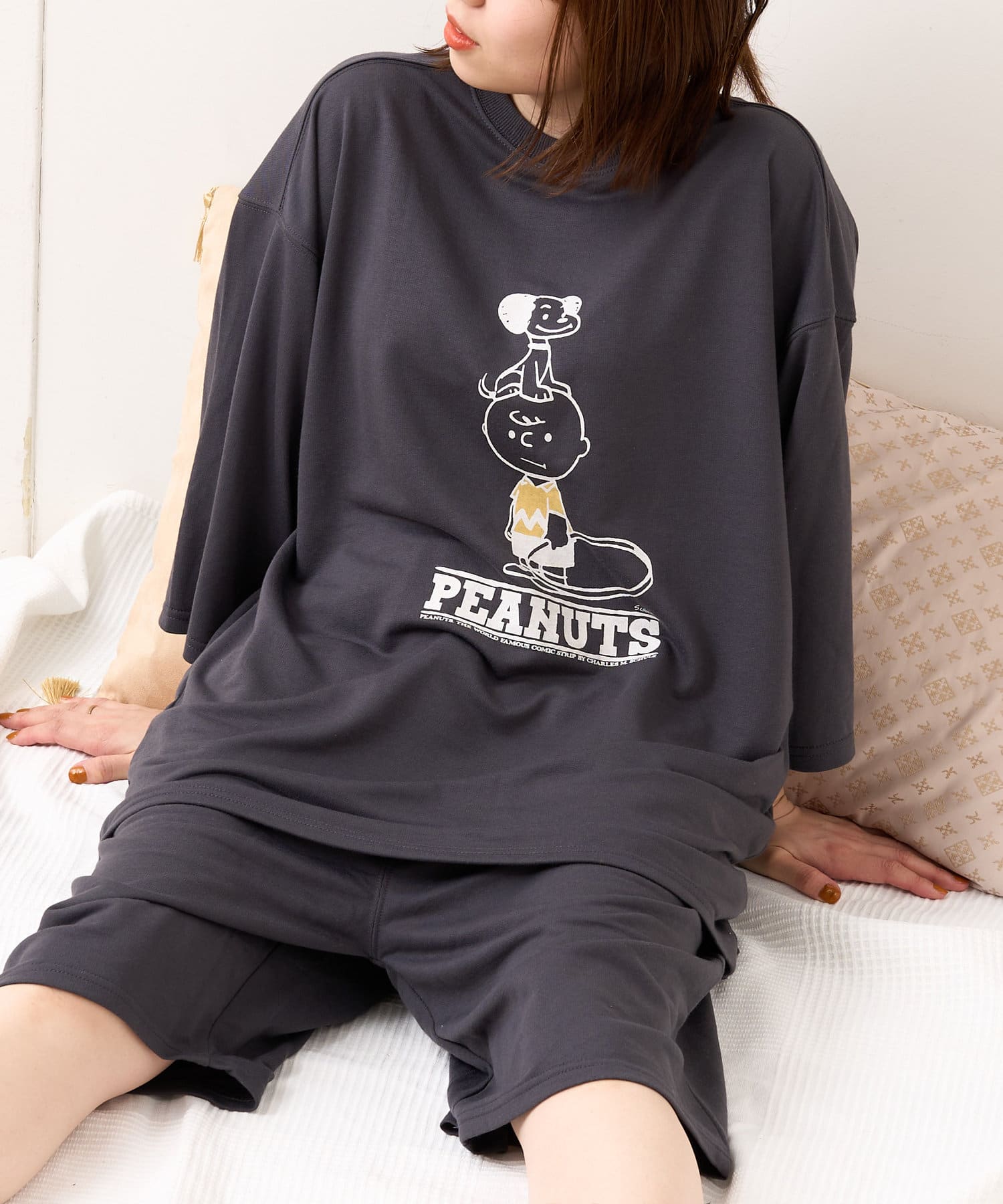 おうち時間 スヌーピールームウェア ビッグtシャツ ショートパンツ Daily Russet デイリー ラシット レディース Pal Closet パルクローゼット パルグループ公式ファッション通販サイト