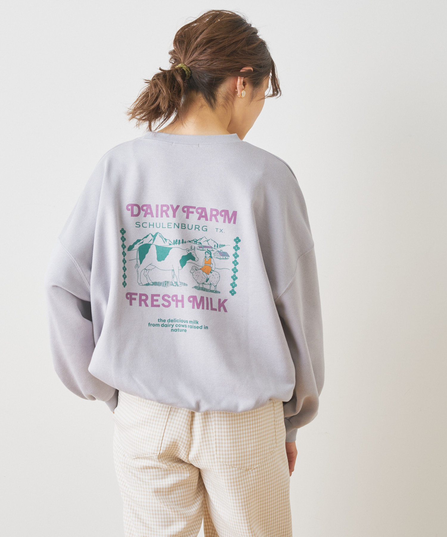 ウシプリントプルオーバー Nice Claup Outlet ナイスクラップ アウトレット レディース Pal Closet パルクローゼット パルグループ公式ファッション通販サイト