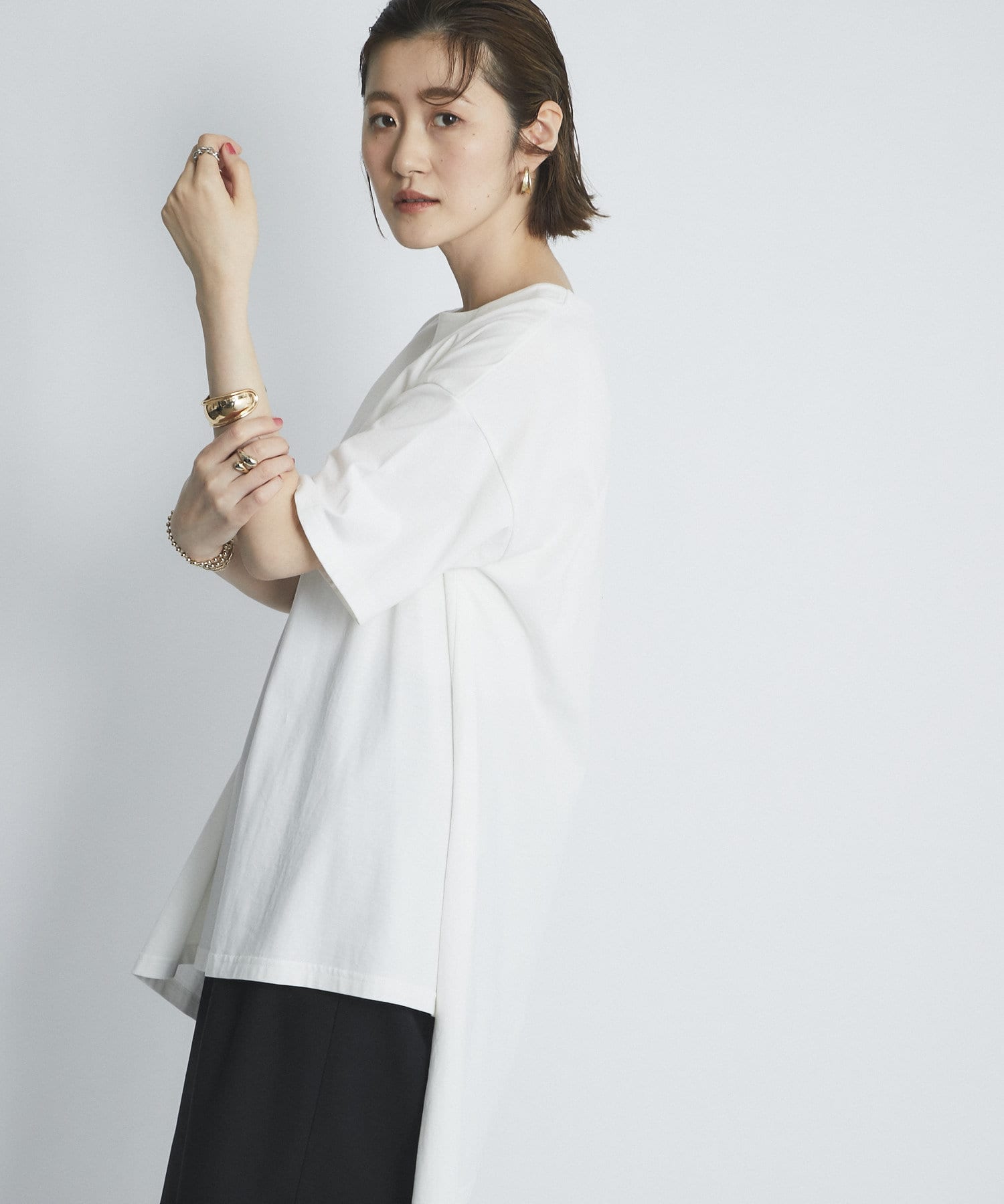 un dix cors(アンディコール) ここでしか手に入らない！【WEB限定・洗える】バックファスナーカットソー