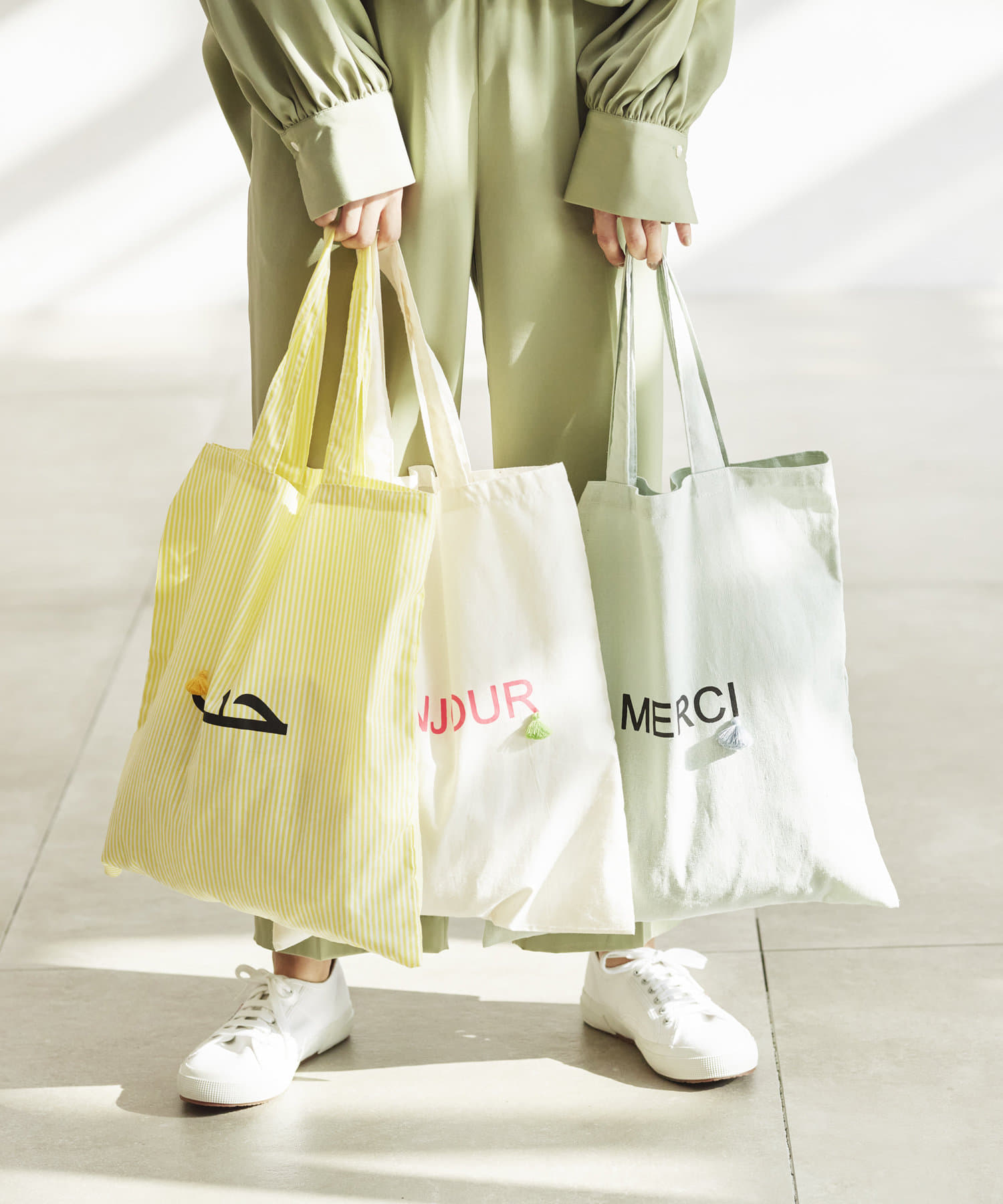 un dix cors(アンディコール) 【FatimaMorocco(ファティマモロッコ)】イエローエコバッグ