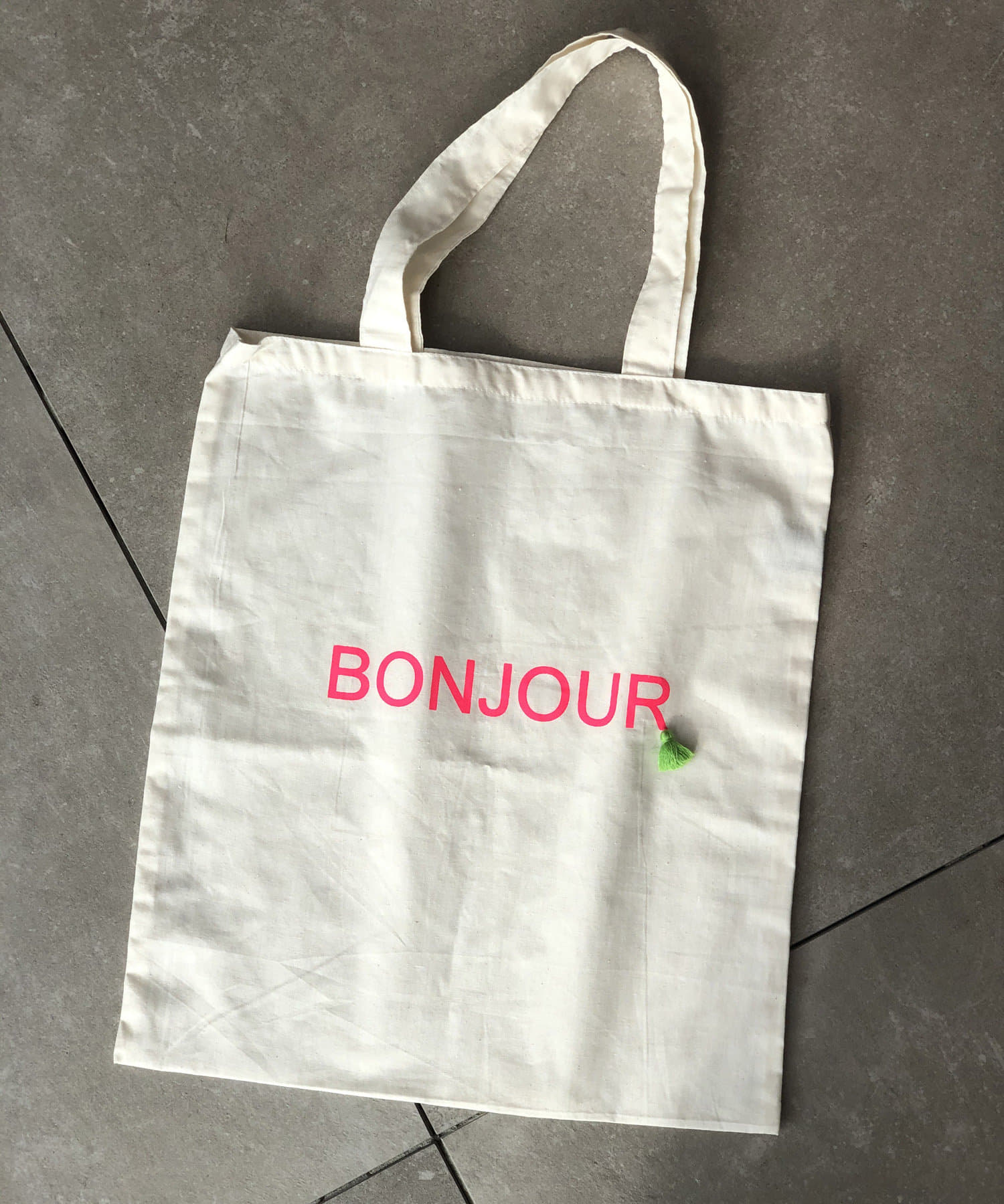 un dix cors(アンディコール) 【FatimaMorocco(ファティマモロッコ)】ホワイトエコバッグ