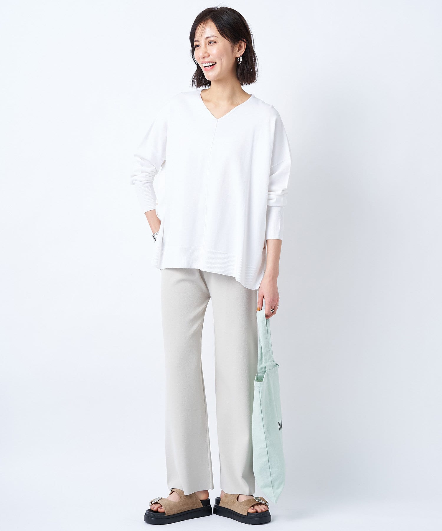 un dix cors(アンディコール) 【FatimaMorocco(ファティマモロッコ)】ミントエコバッグ