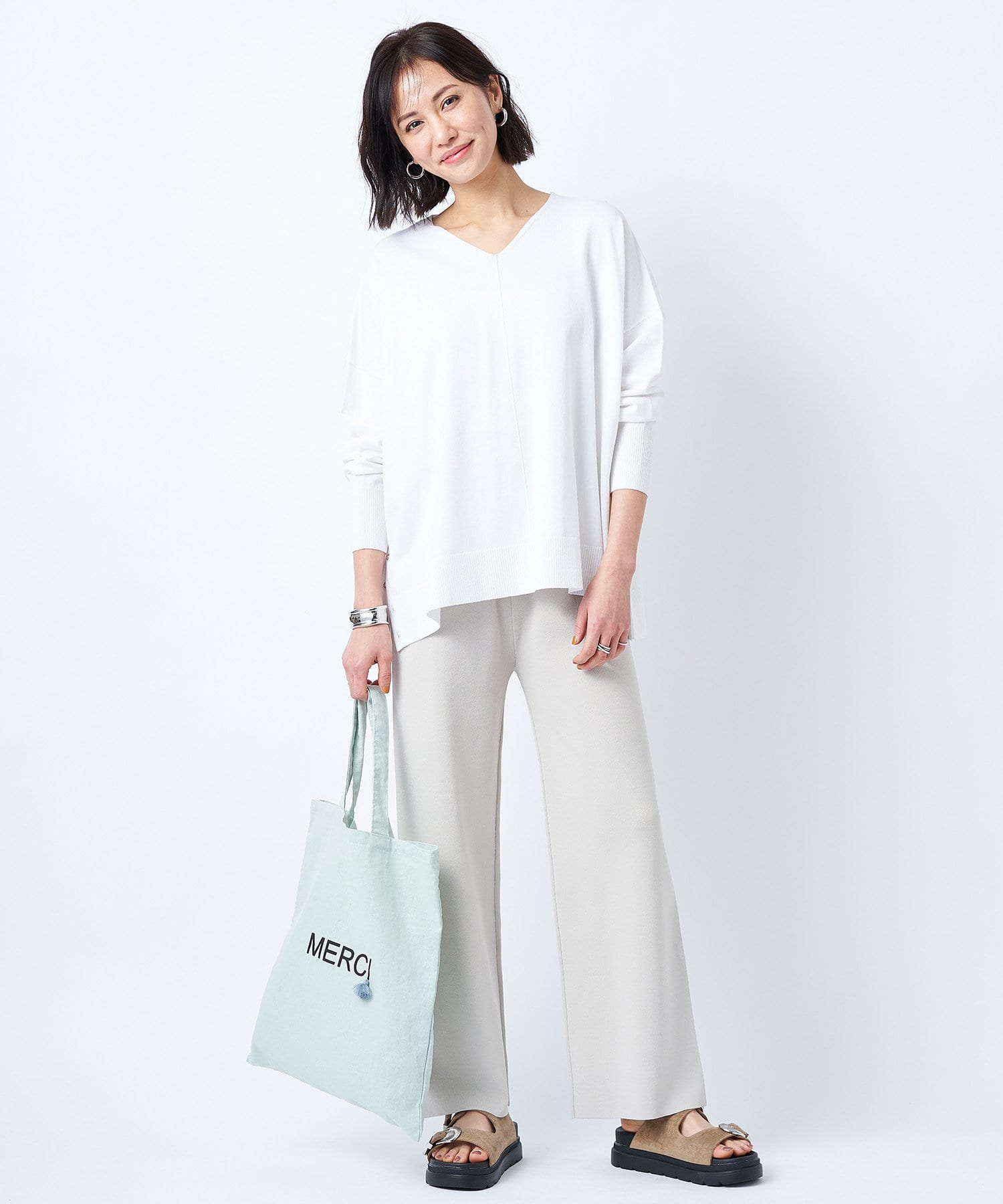 un dix cors(アンディコール) 【FatimaMorocco(ファティマモロッコ)】ミントエコバッグ