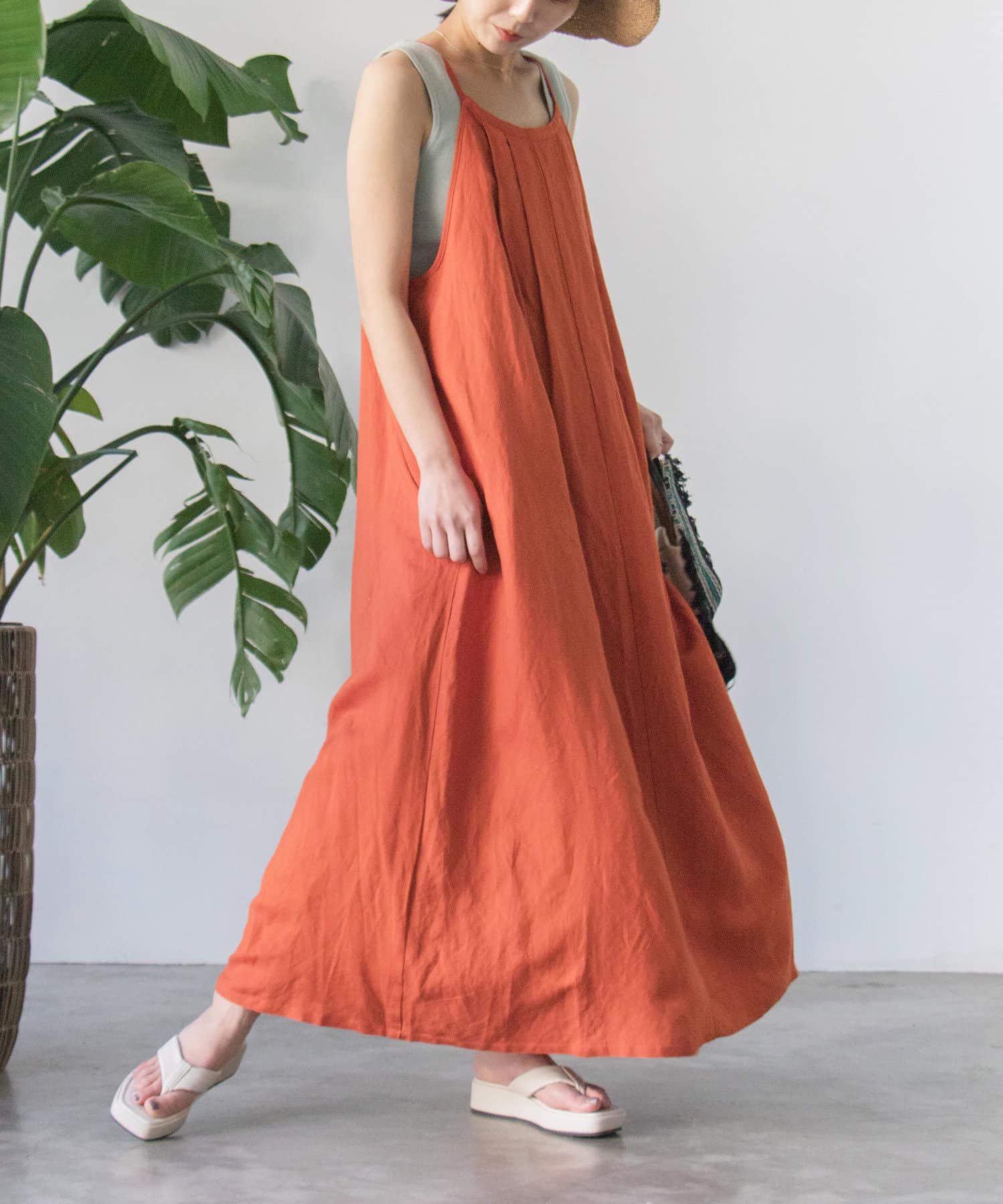 リネンタックキャミワンピース Kastane カスタネ レディース Pal Closet パルクローゼット パルグループ公式ファッション通販サイト
