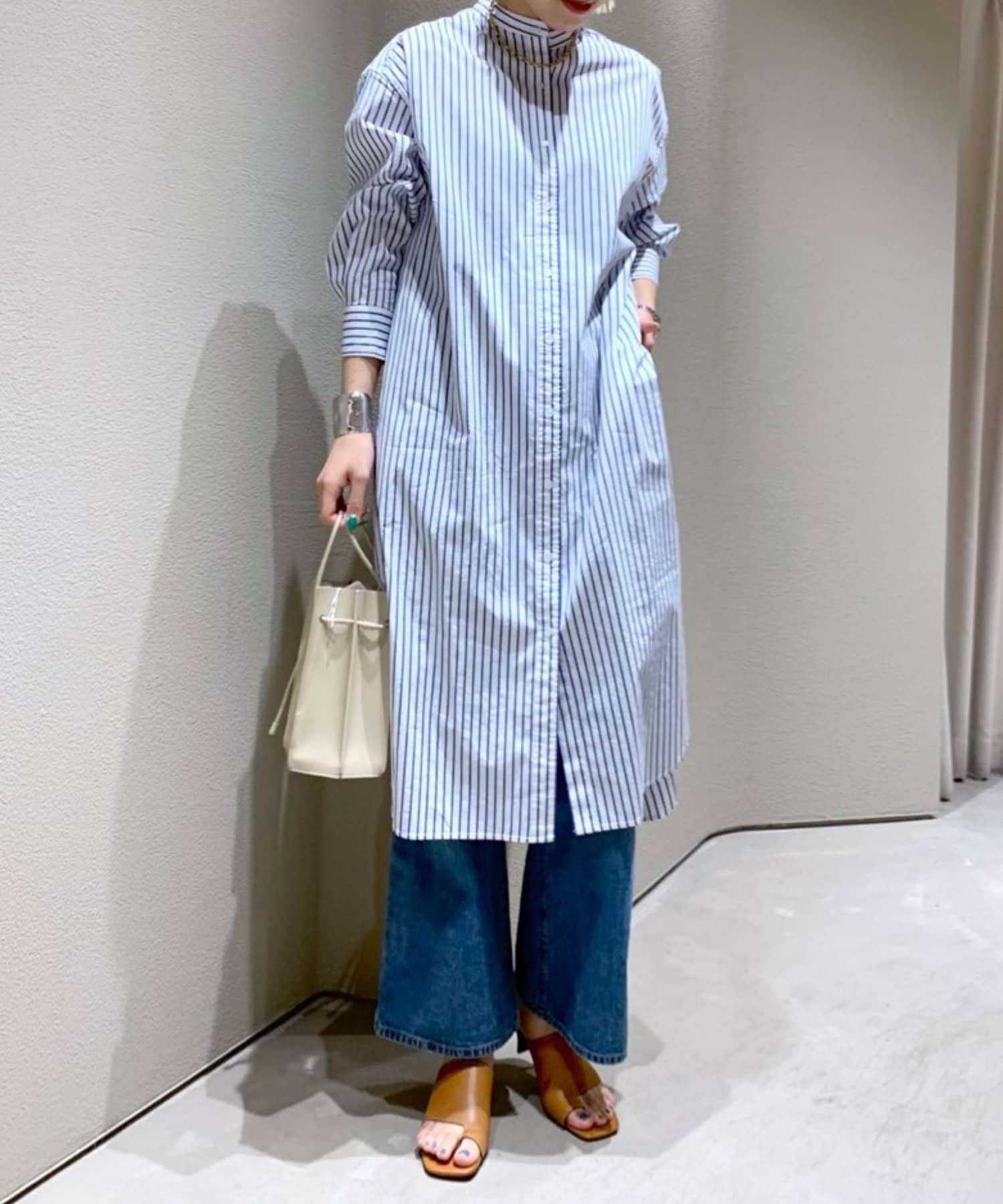 バンドカラーストライプシャツワンピース Shenery シーナリー レディース Pal Closet パルクローゼット パルグループ公式ファッション通販サイト