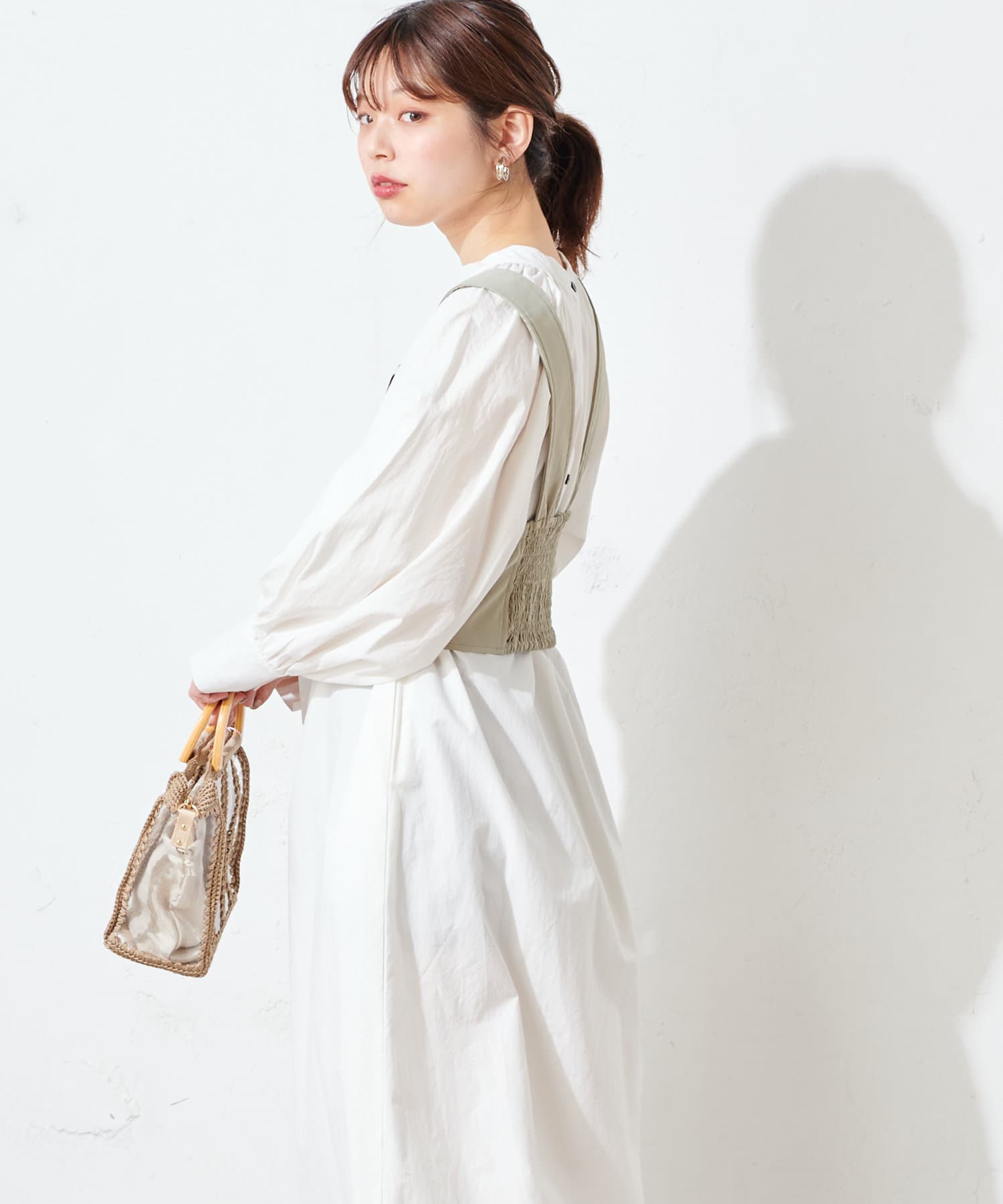 natural couture(ナチュラルクチュール) 【WEB限定】マルチウェイトレンチコート(ビスチェ+スカートセット)