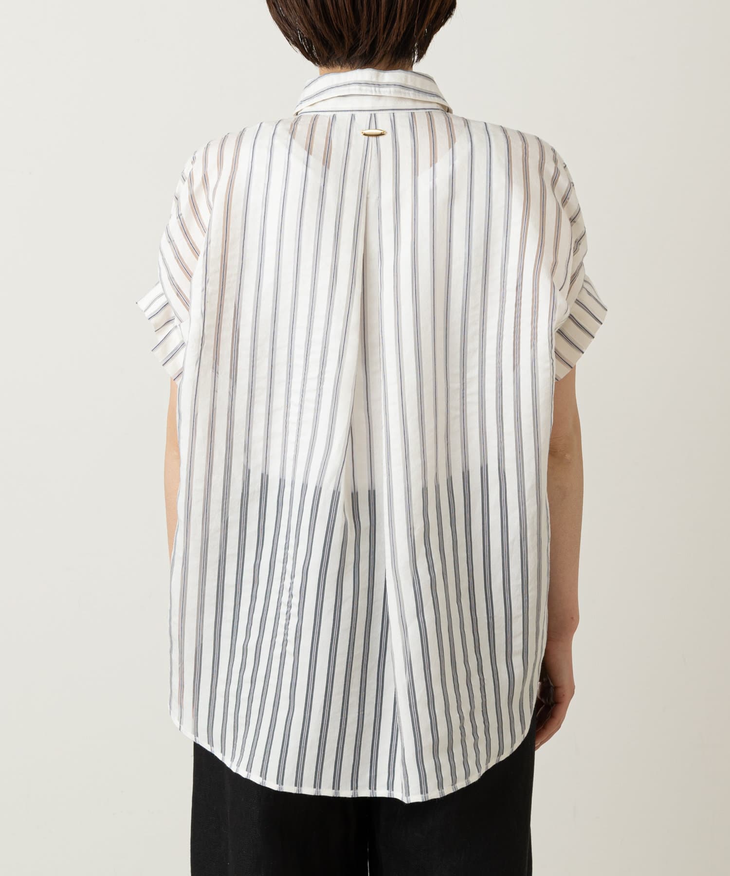 清涼感のあるシアー素材 ストライプシースルーシャツ Livetart リヴェタート レディース Pal Closet パルクローゼット パルグループ公式ファッション通販サイト