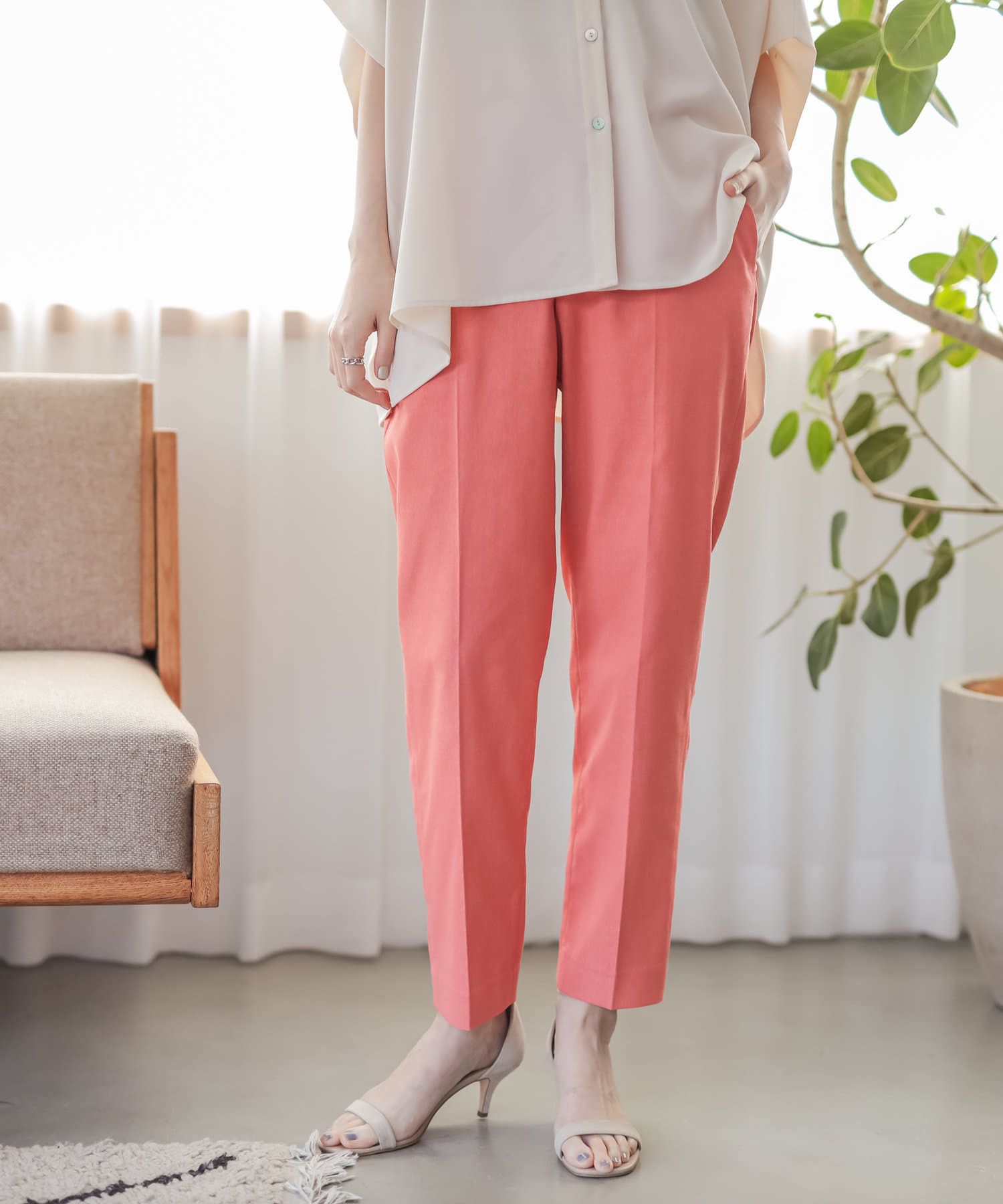 un dix cors(アンディコール) 【リラクシーな美脚パンツ】ボディシェルオックステーパード