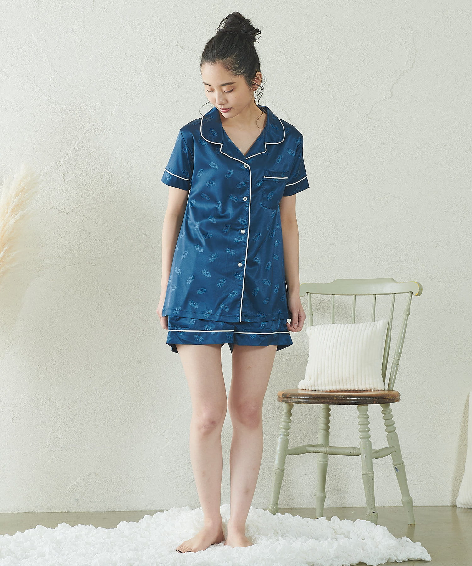 Fruit Of The Loom フルーツ柄サテンパジャマ 上下セット Territoire テリトワール レディース Pal Closet パルクローゼット パルグループ公式ファッション通販サイト