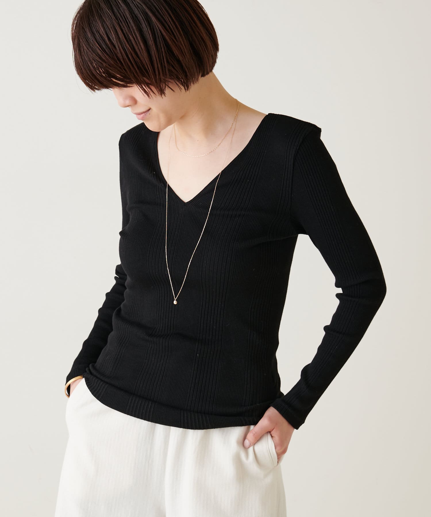 Hakuji リブカットソー Livetart リヴェタート レディース Pal Closet パルクローゼット パルグループ公式ファッション通販サイト