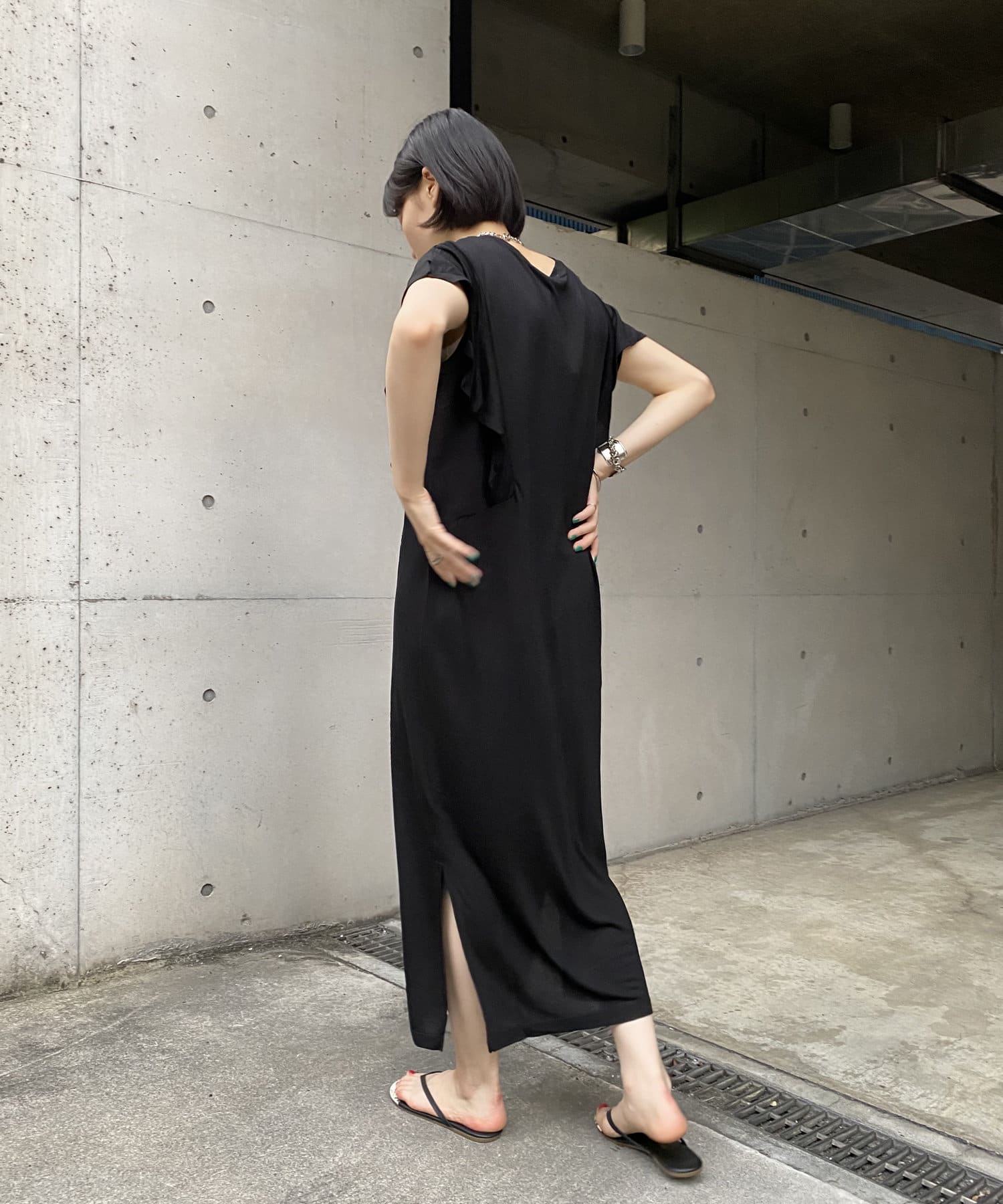 Web限定 クルーネックフリルワンピース Doudou ドゥドゥ レディース Pal Closet パルクローゼット パルグループ公式ファッション通販サイト