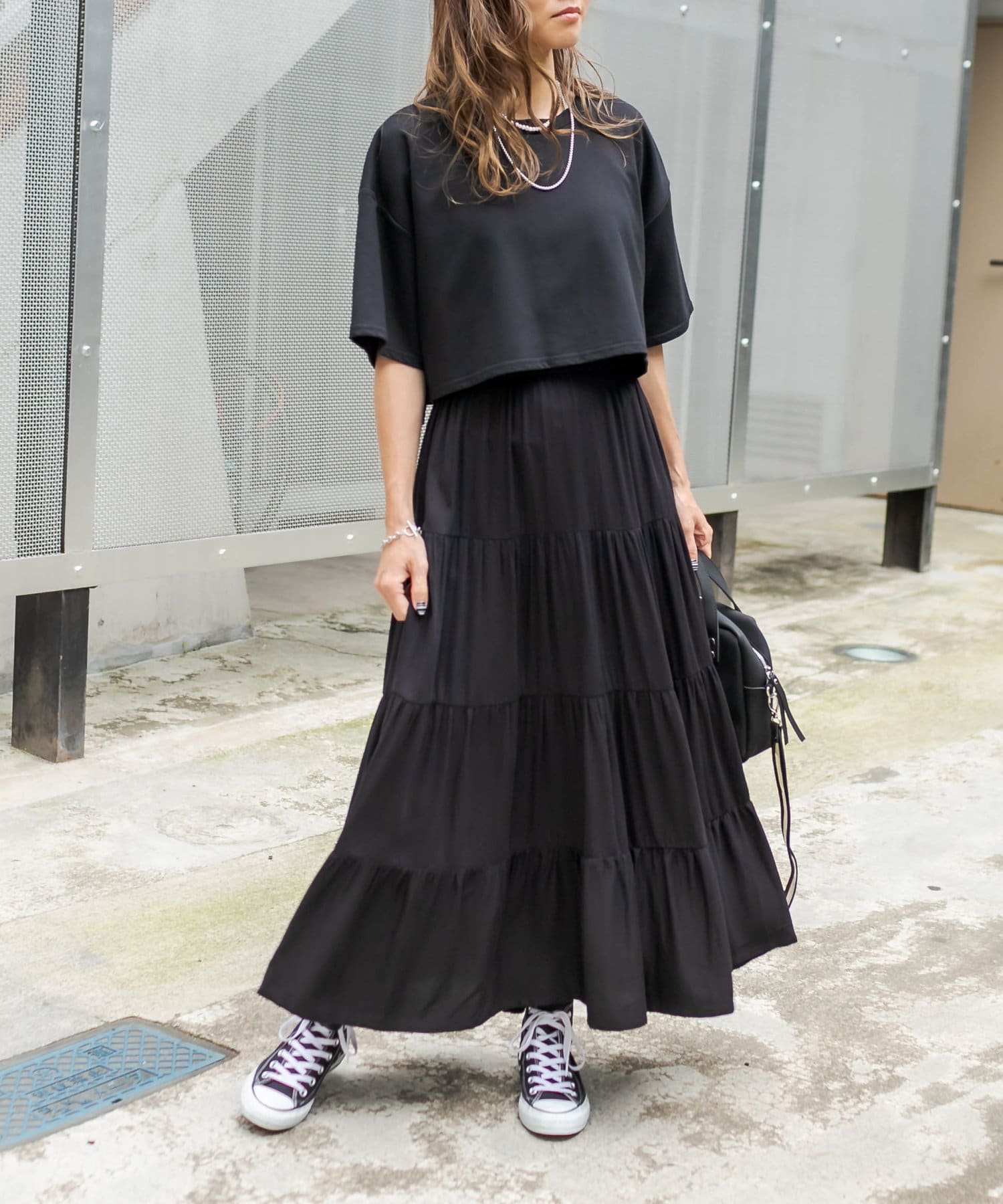 レイヤード風半袖ティアードワンピース Rasvoa ラスボア レディース Pal Closet パルクローゼット パルグループ公式ファッション通販サイト