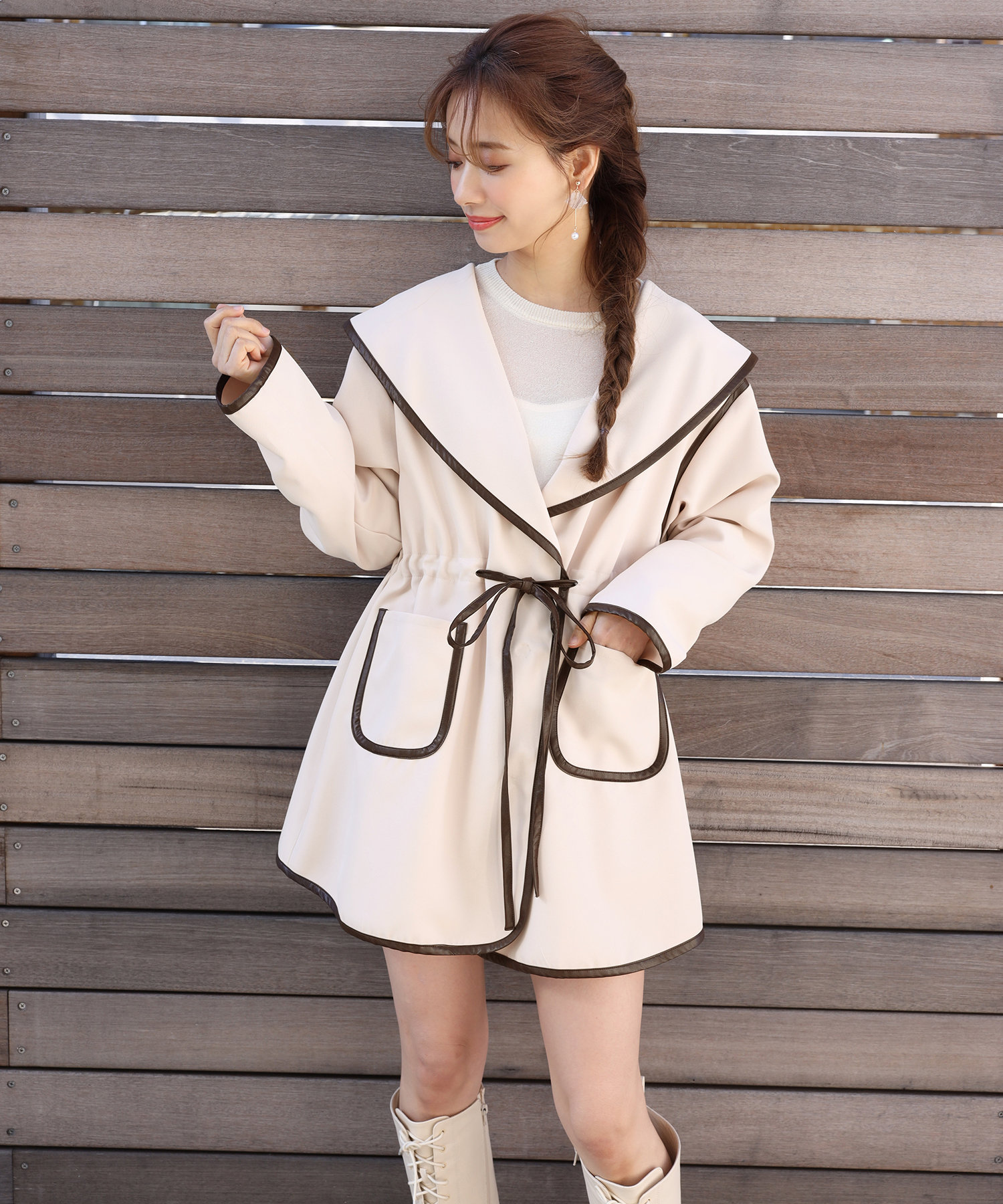 パイピング女の子コート One After Another Nice Claup ワンアフターアナザー ナイスクラップ レディース Pal Closet パルクローゼット パルグループ公式ファッション通販サイト